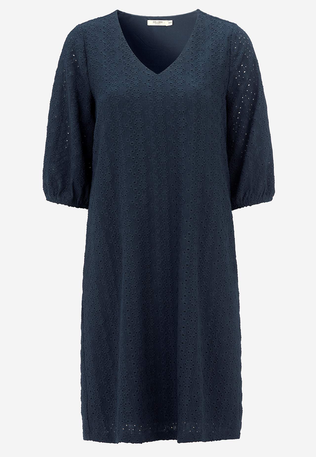Jerseyjurk met borduurwerk met gaten