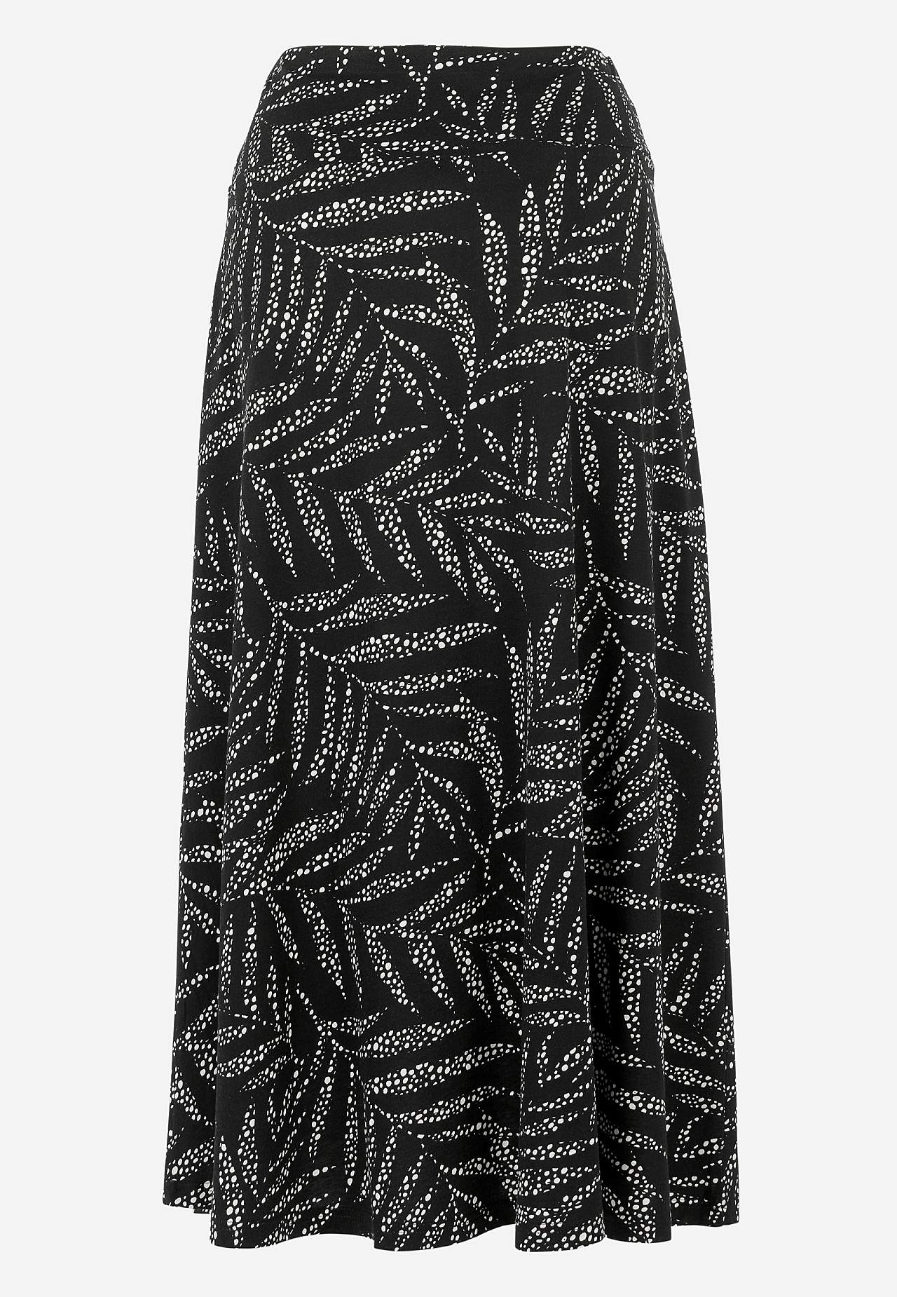 Flared jersey rok