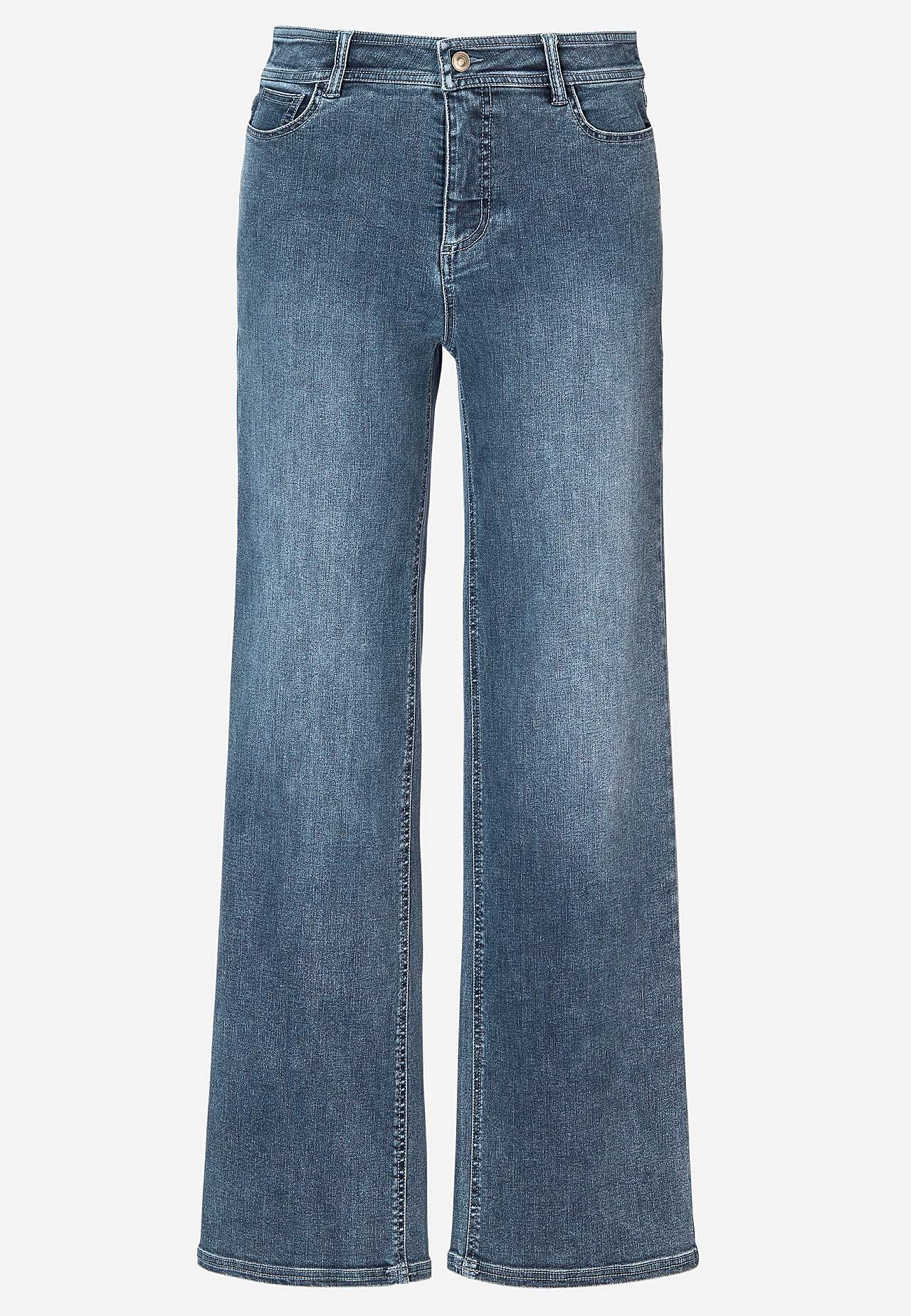 Wijde spijkerbroek van superstretch denim