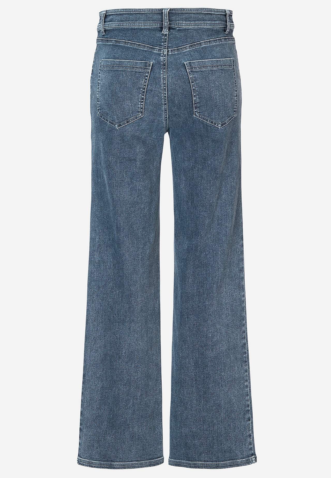 Wijde spijkerbroek van superstretch denim