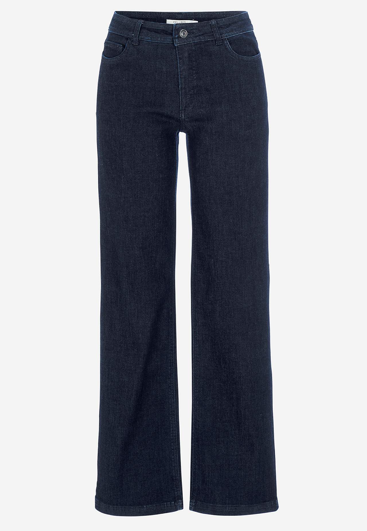 Wijde spijkerbroek van superstretch denim