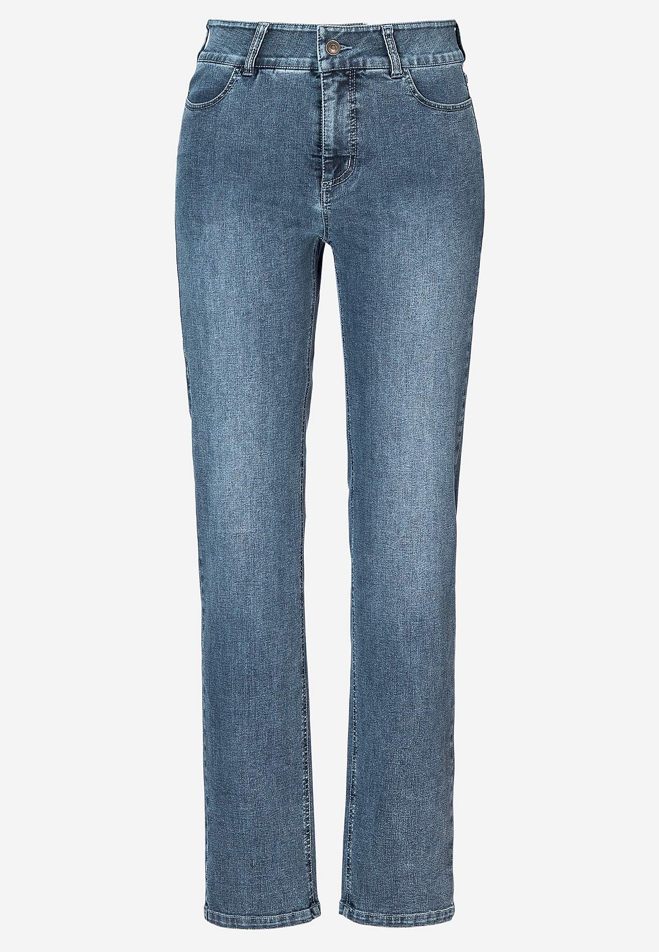 Rechte spijkerbroek van superstretch denim
