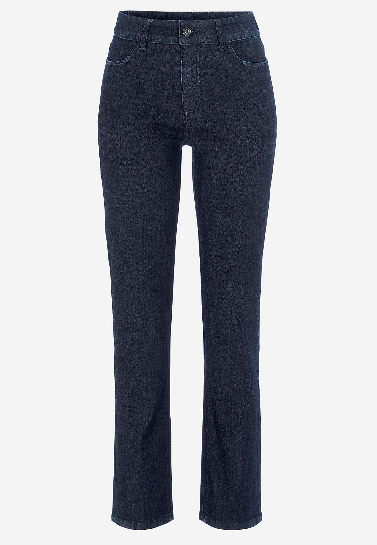 Rechte spijkerbroek van superstretch denim Sara