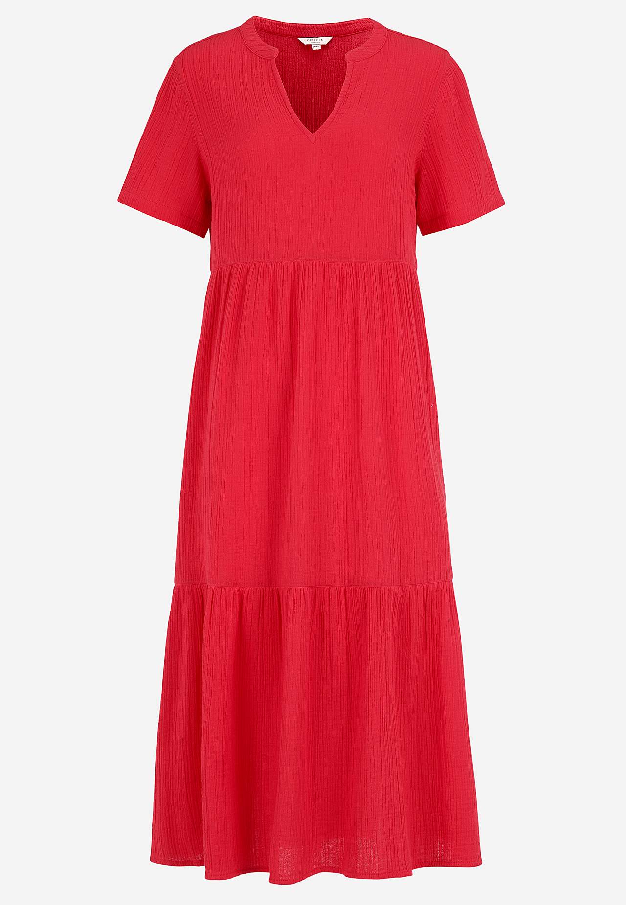 Jurk van gekreukt katoen