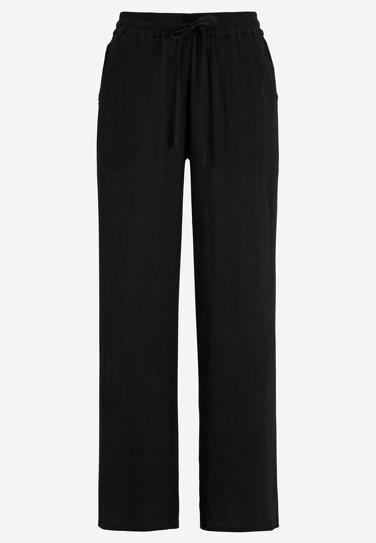Broek van viscose-crêpe