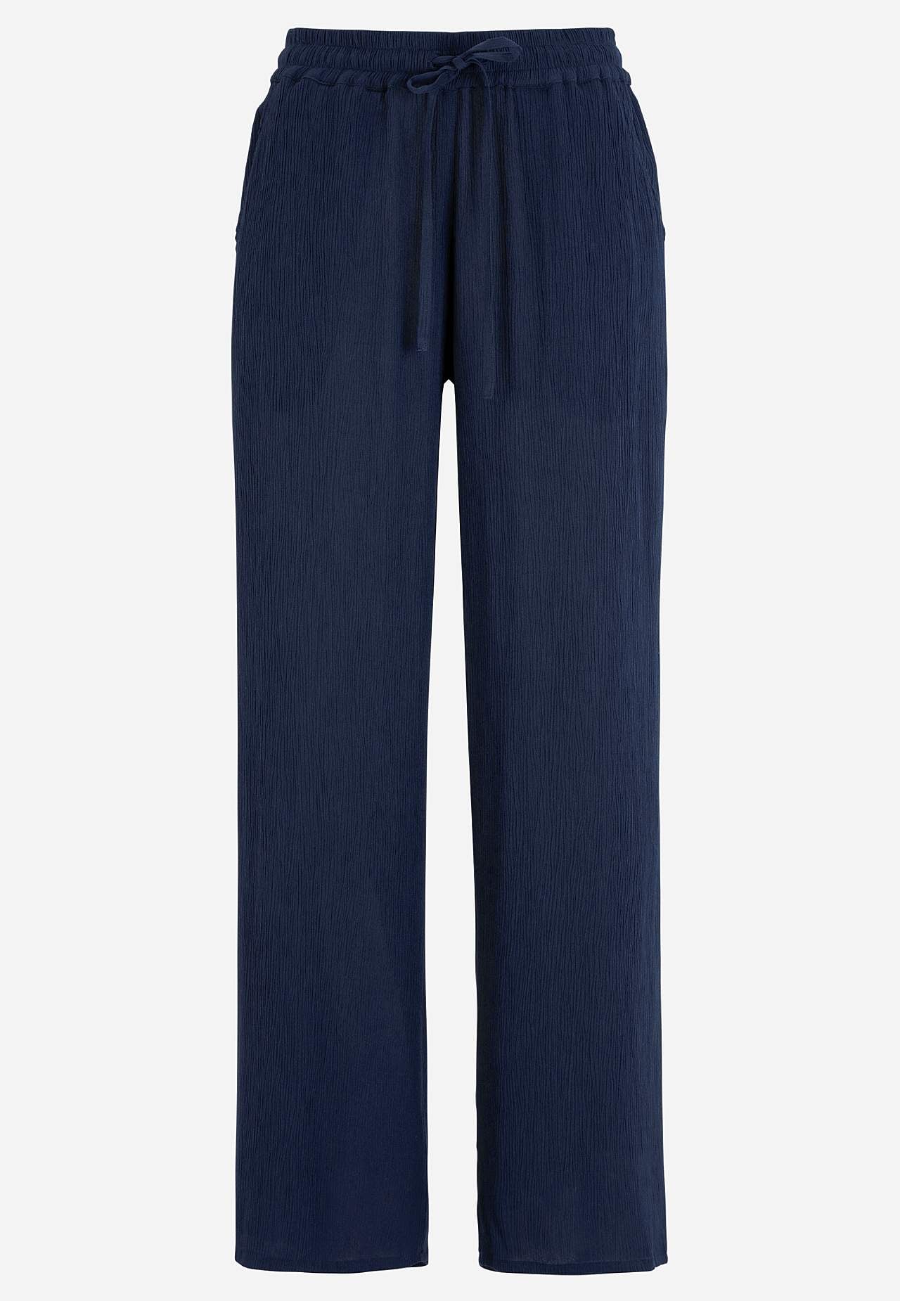 Broek van viscose-crêpe