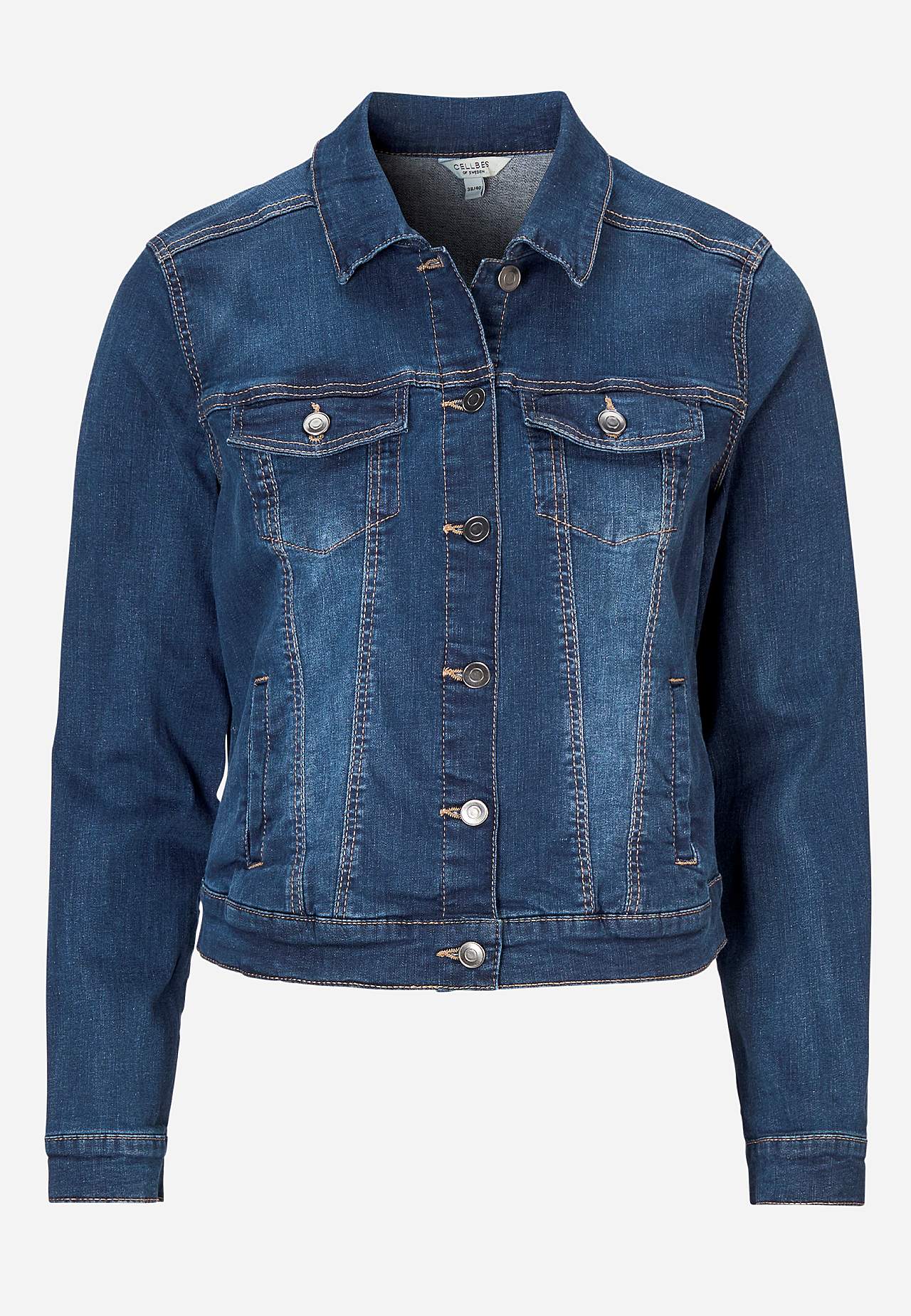 Elastische denim jas