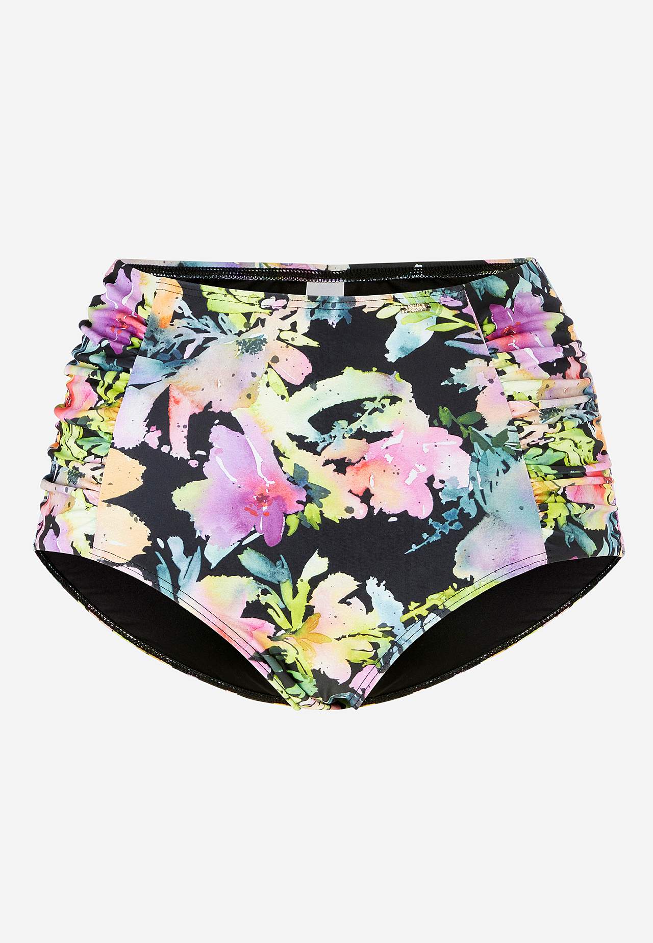 Gerimpeld bikinibroekje met hoge taille