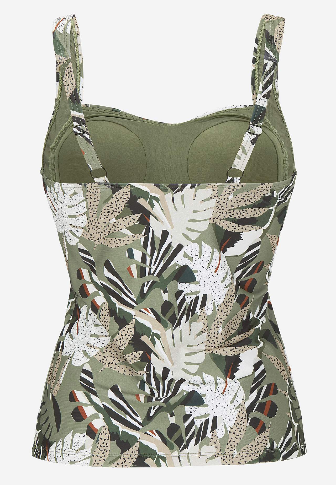 Patroonvormig tankini hemdje met shaping effect