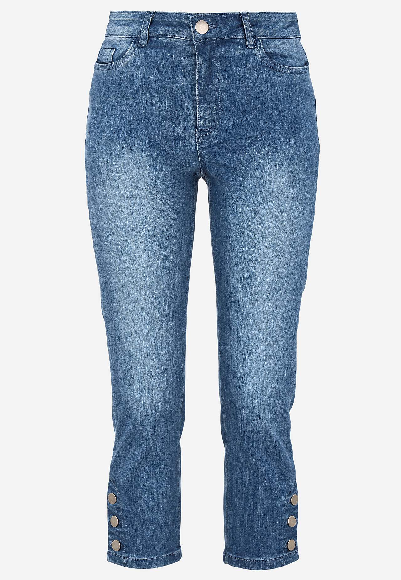 Cropped jeans met vijf zakken ontwerp