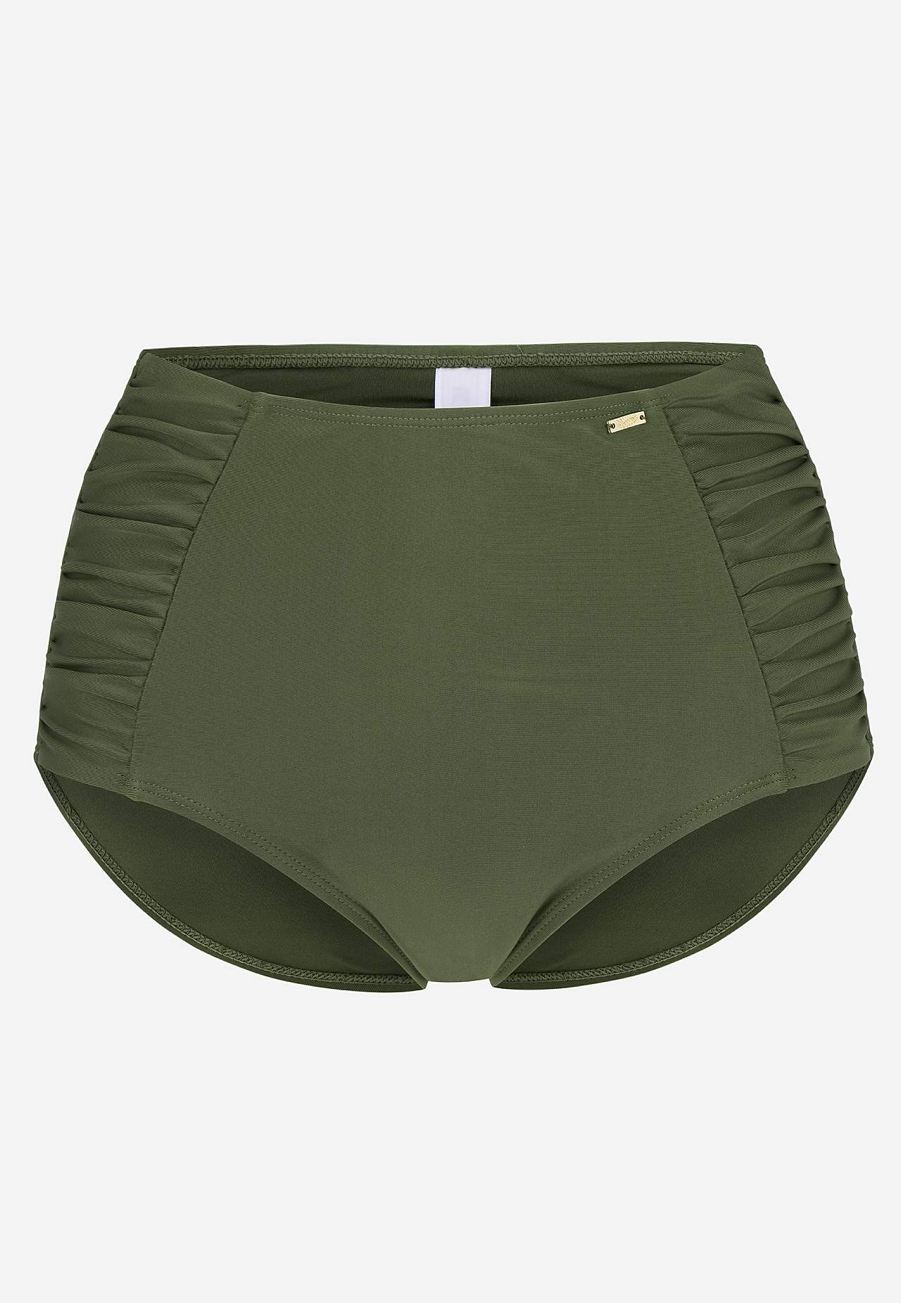 Eenkleurig bikinibroekje met hoge taille