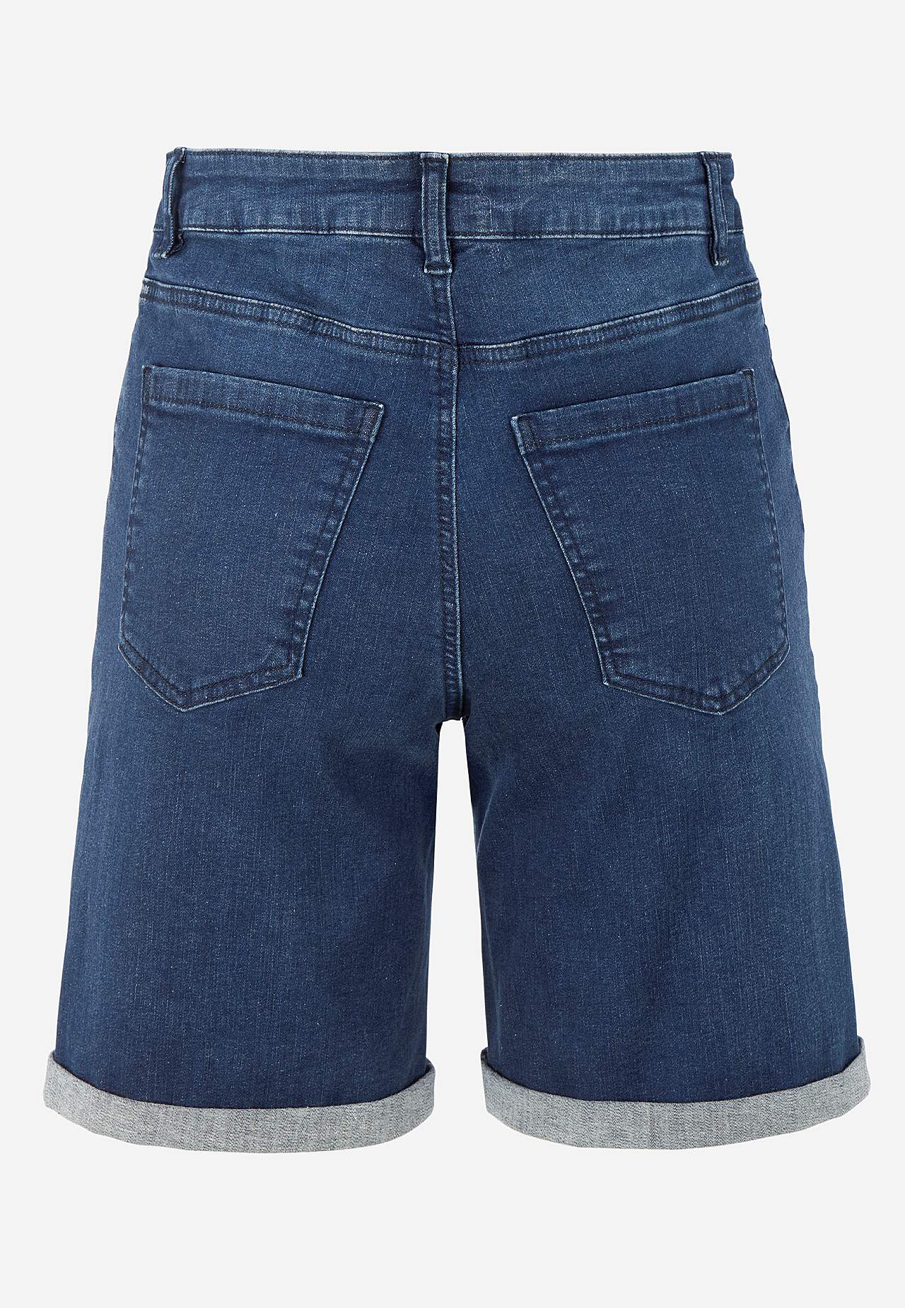 Jeansshort met comfortabelle rek
