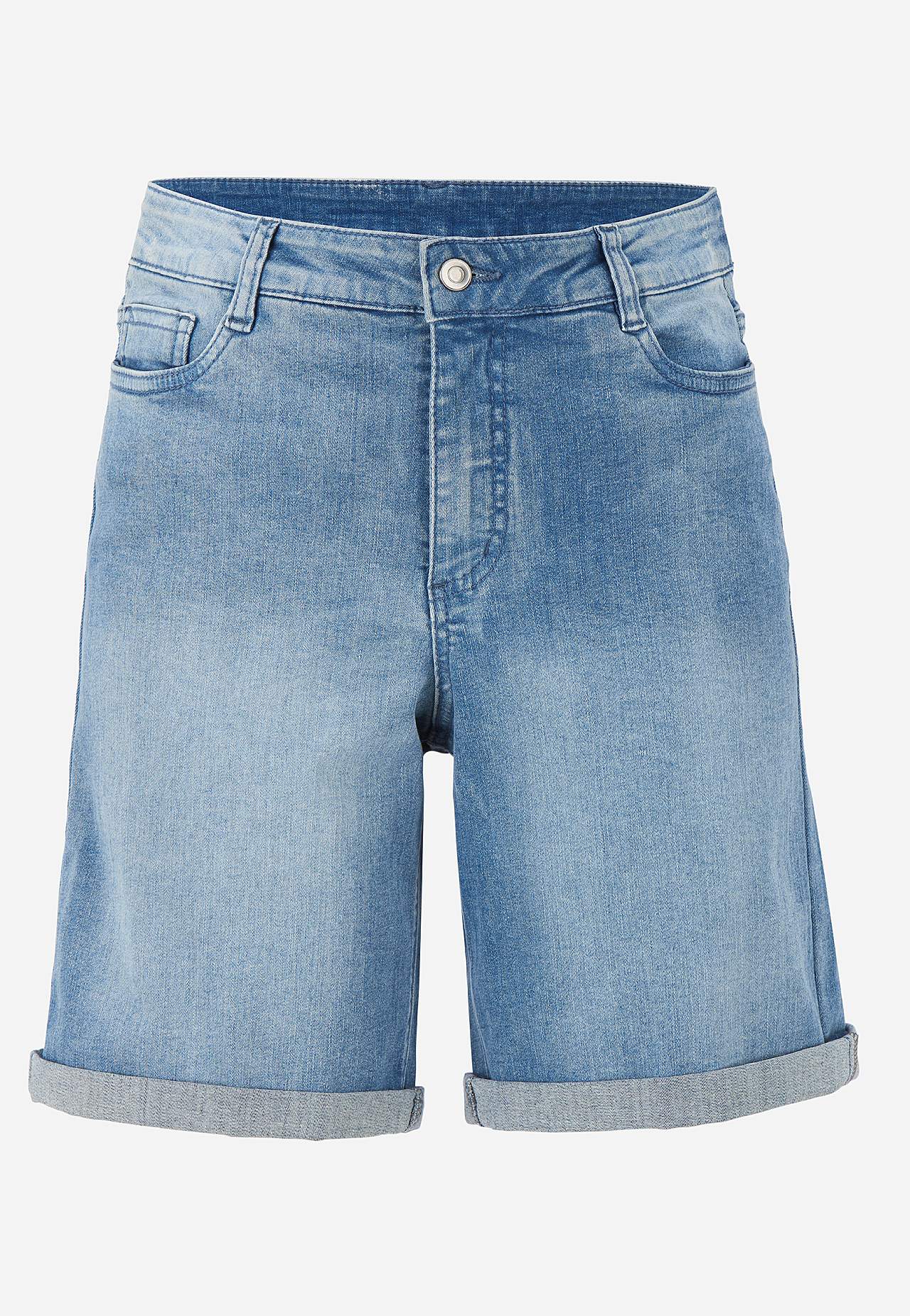 Jeansshort met comfortabelle rek