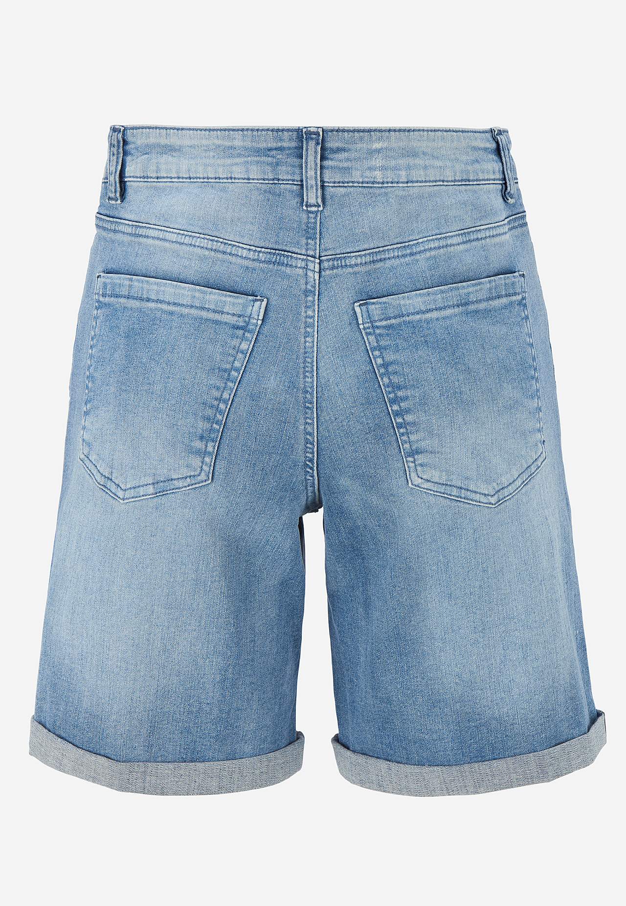 Jeansshort met comfortabelle rek