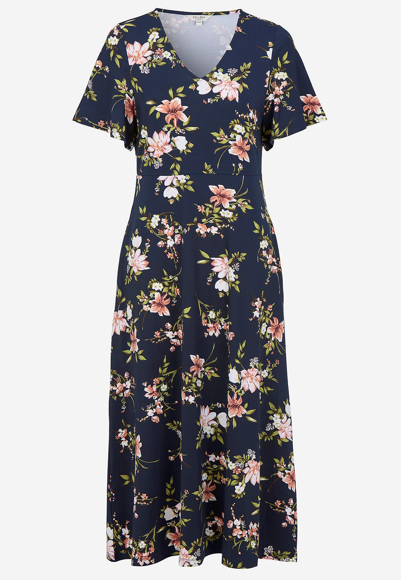 Jerseyjurk met een bloemenpatroon