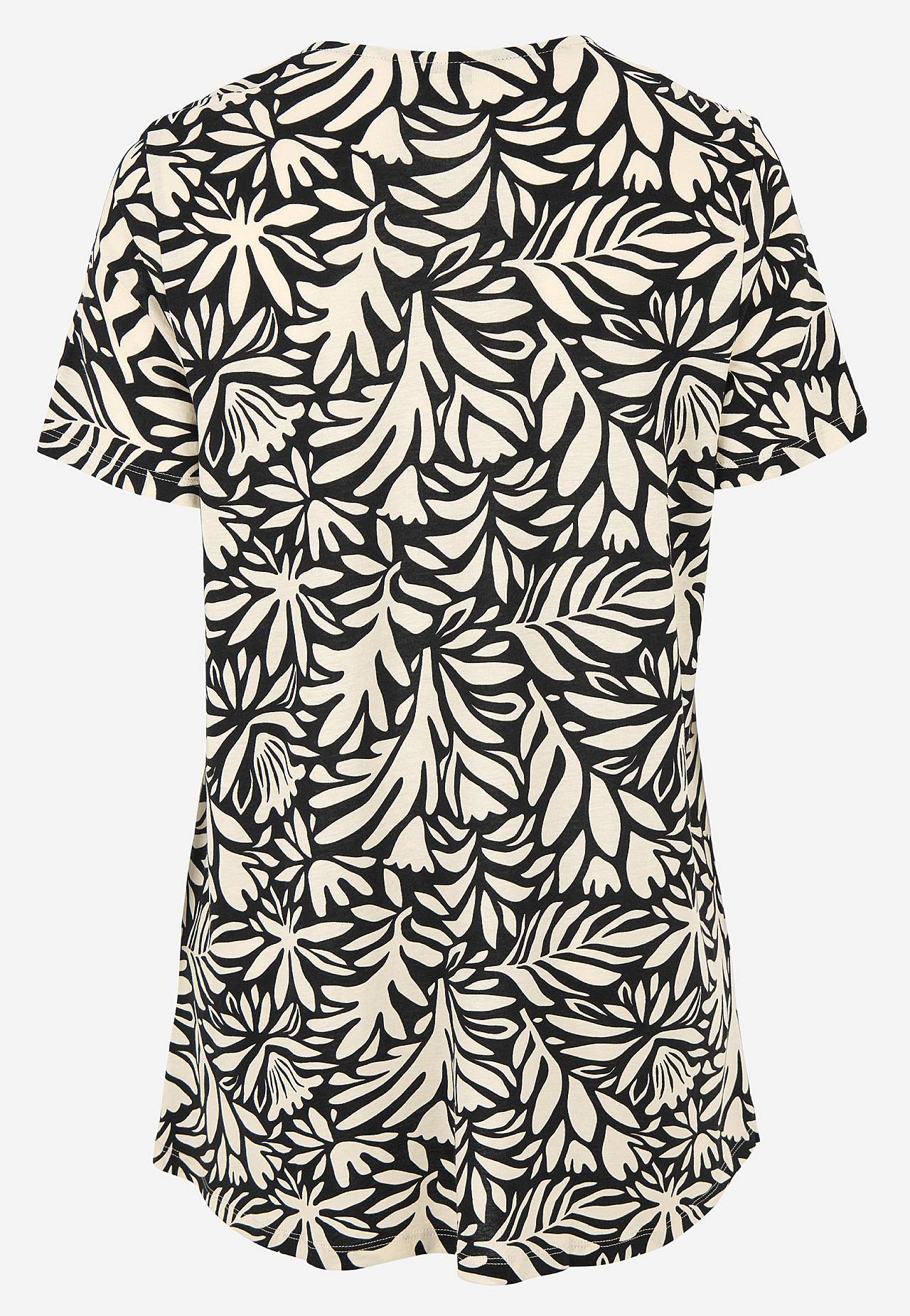 Jersey tuniek met flaterende plooi