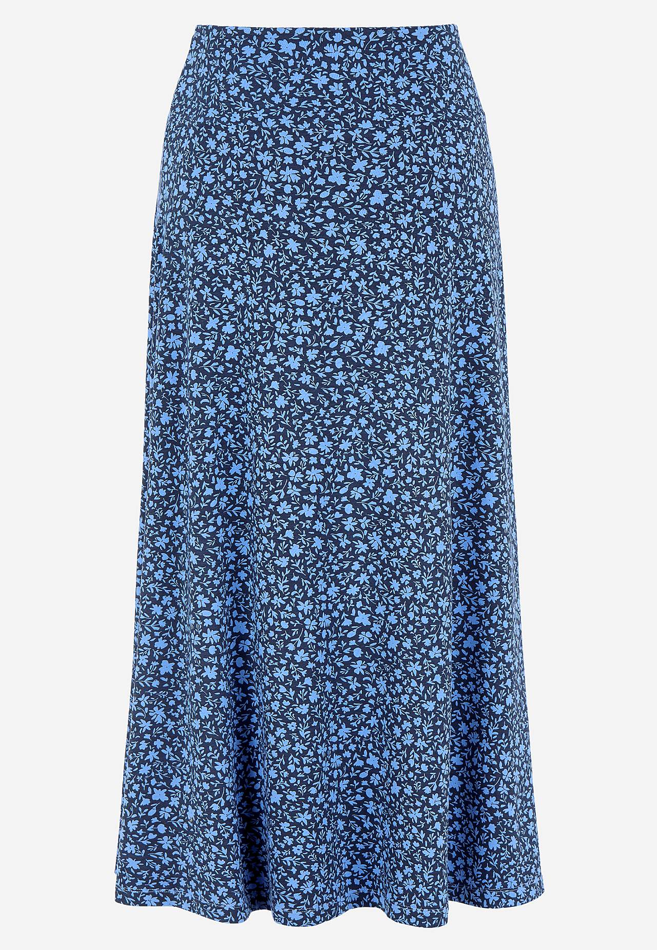 Lange en flared jersey rok
