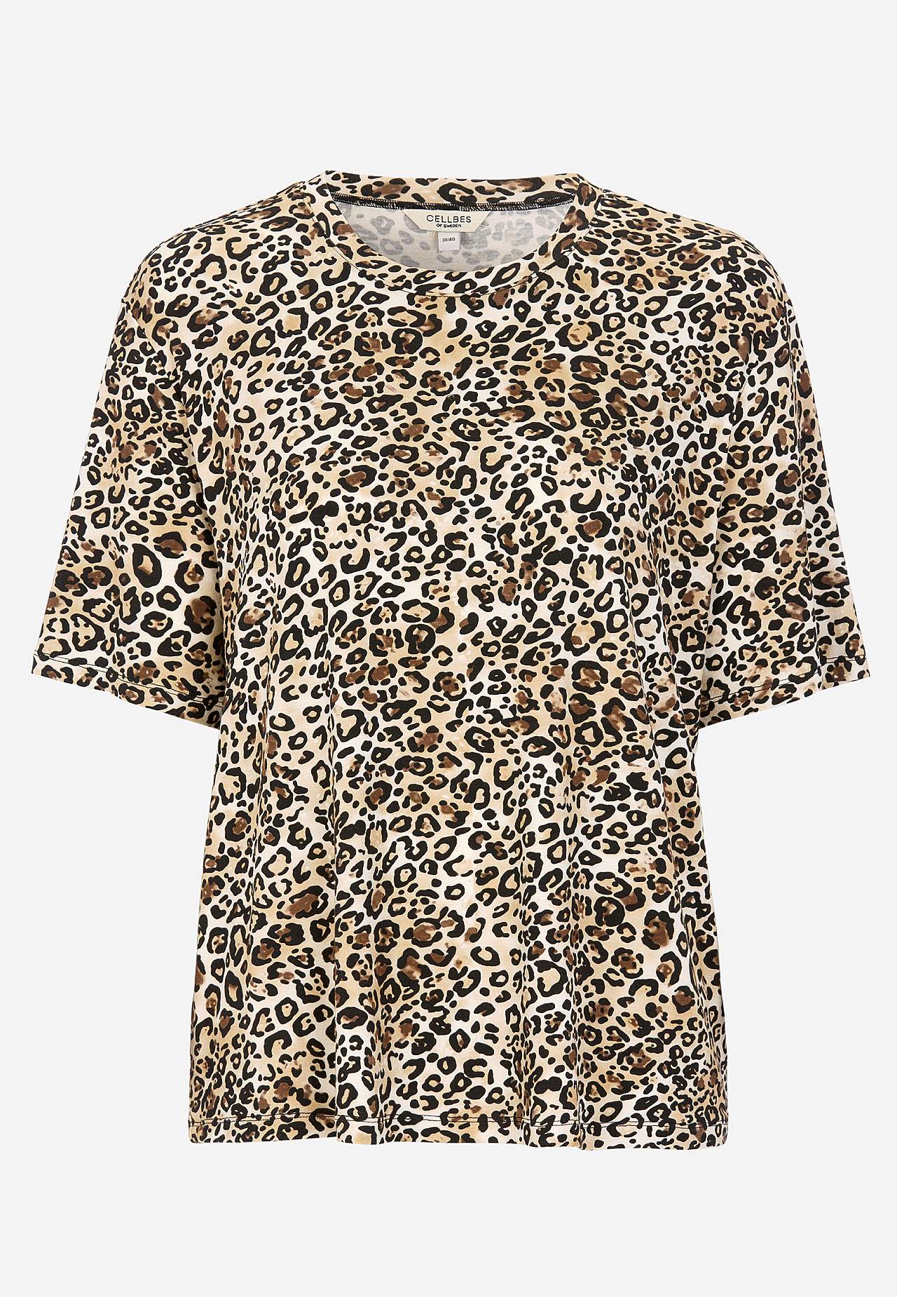 Luipaardkleurig jersey-topje