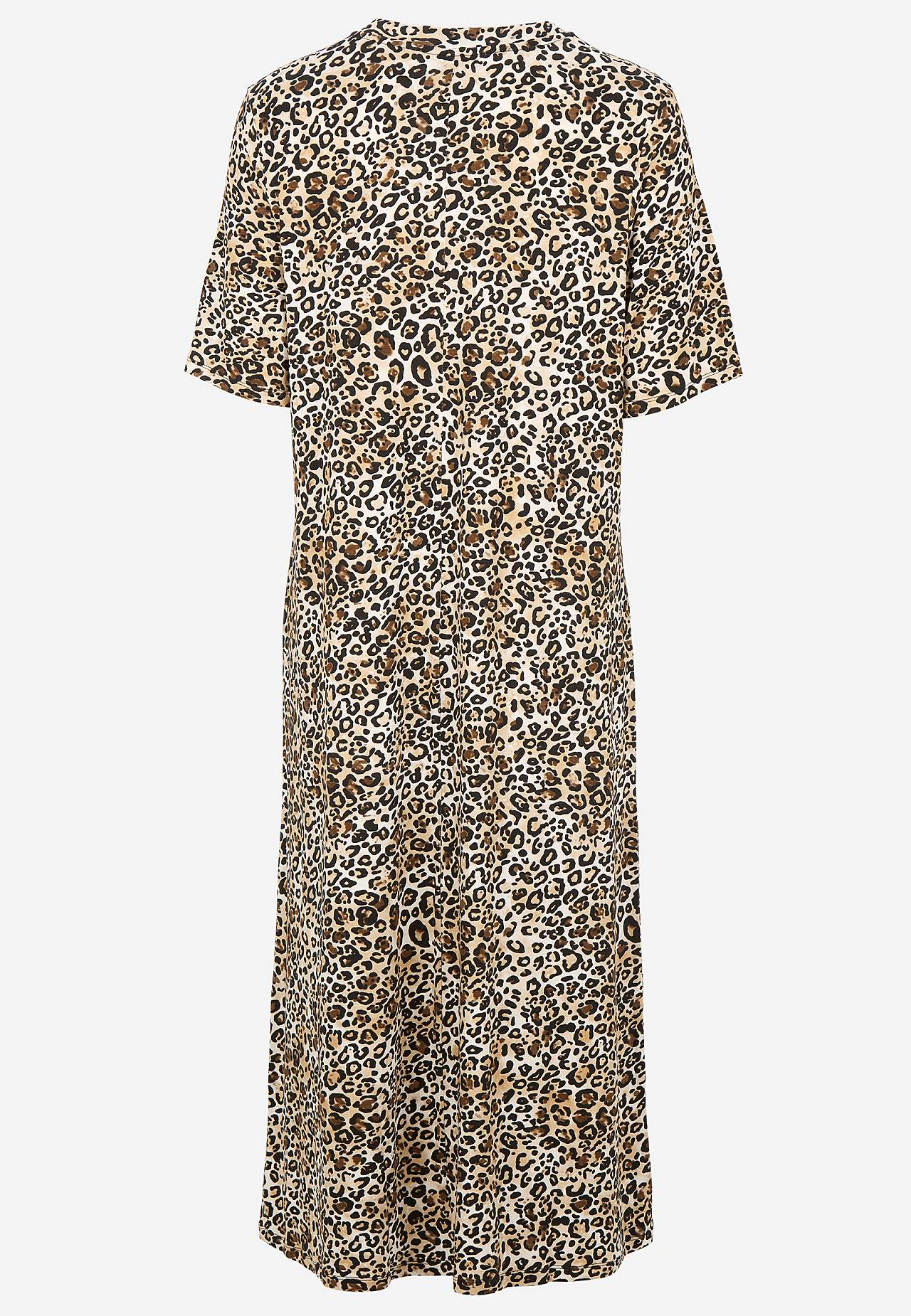 Luipaardkleurige jerseyjurk