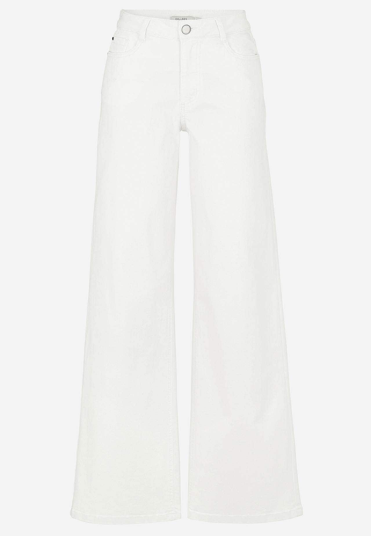 Wijde en lange spijkerbroek met hoog taille Renata