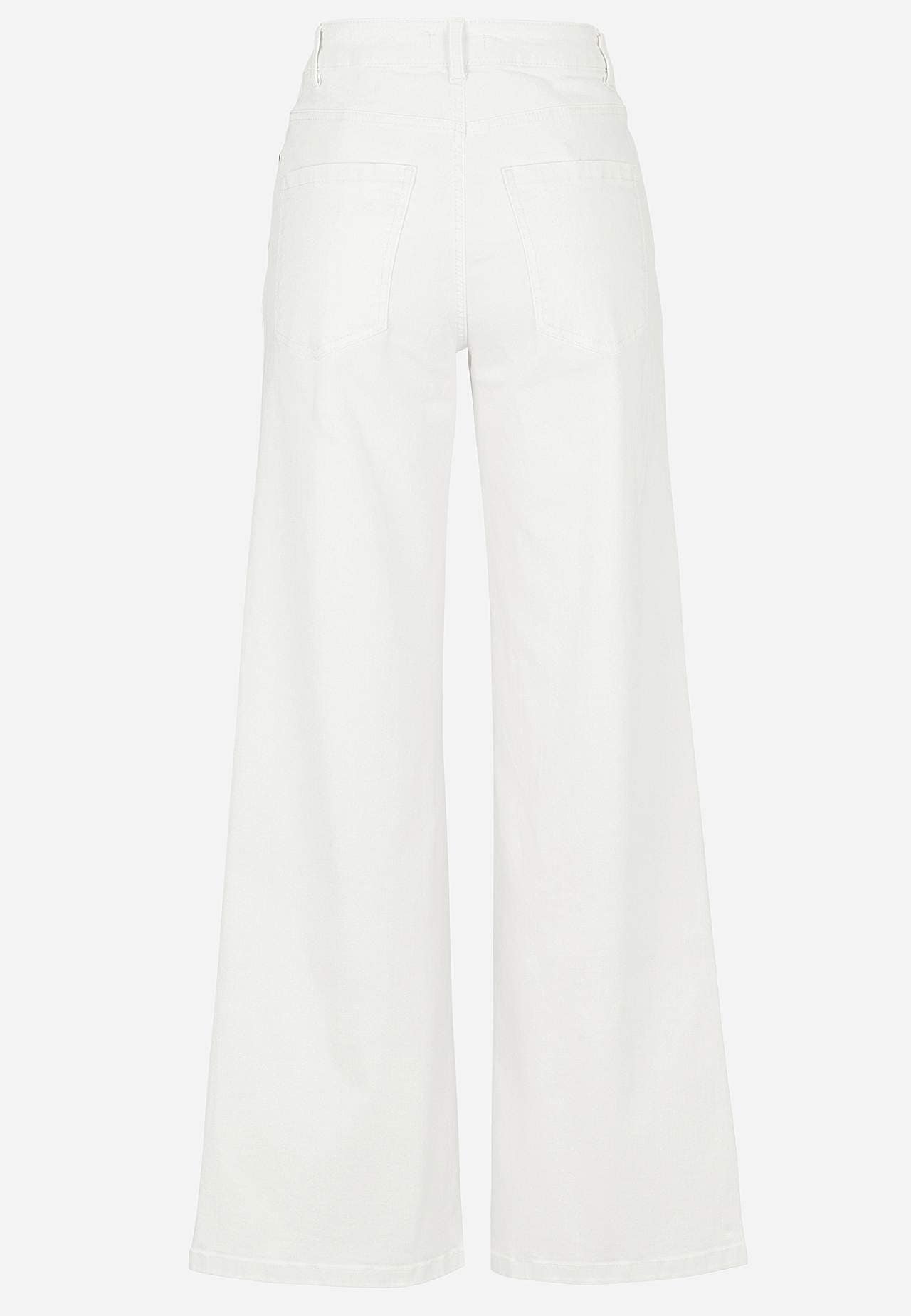 Wijde en lange spijkerbroek met hoog taille Renata