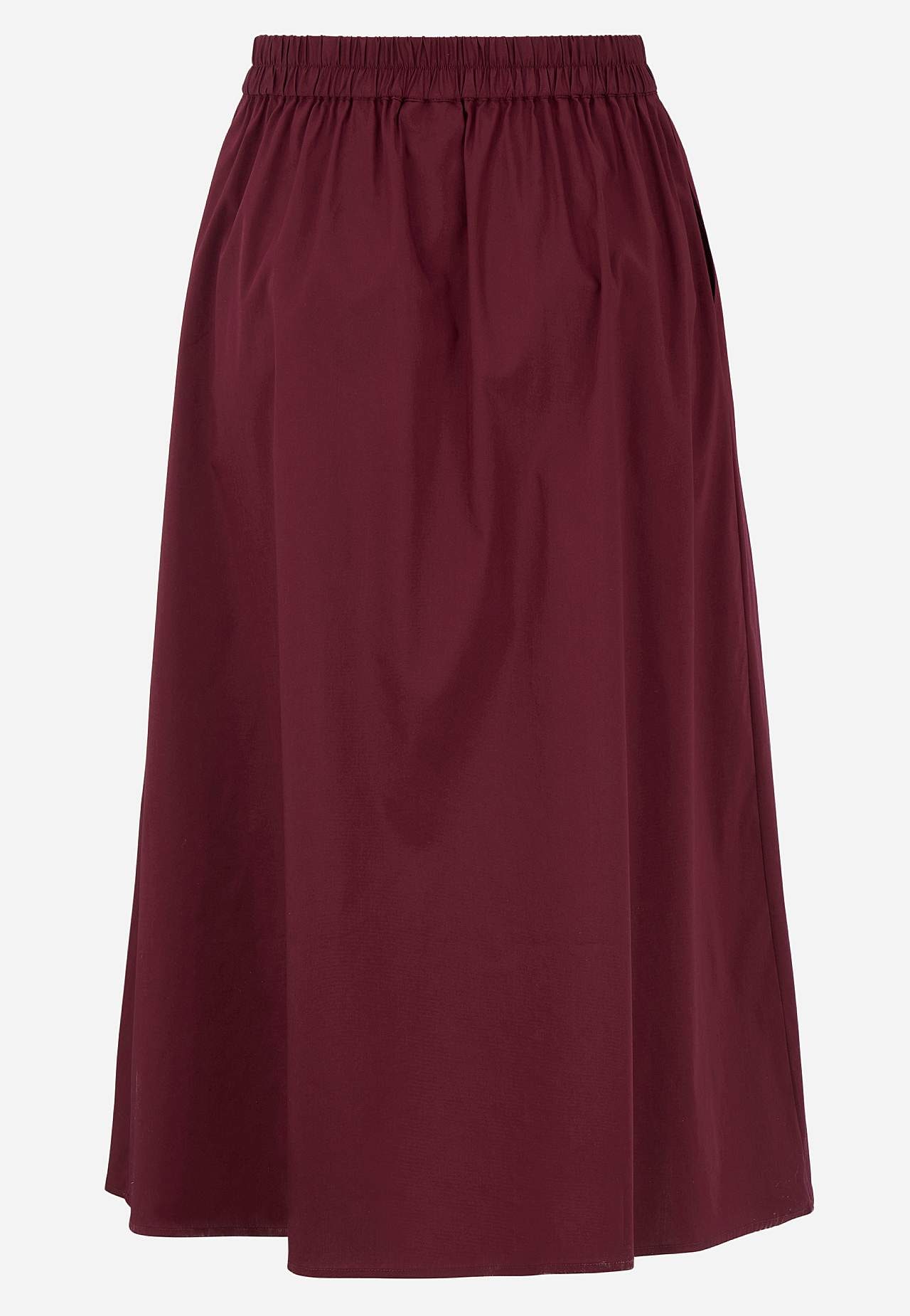 Gevlochten poplin rok met zakken