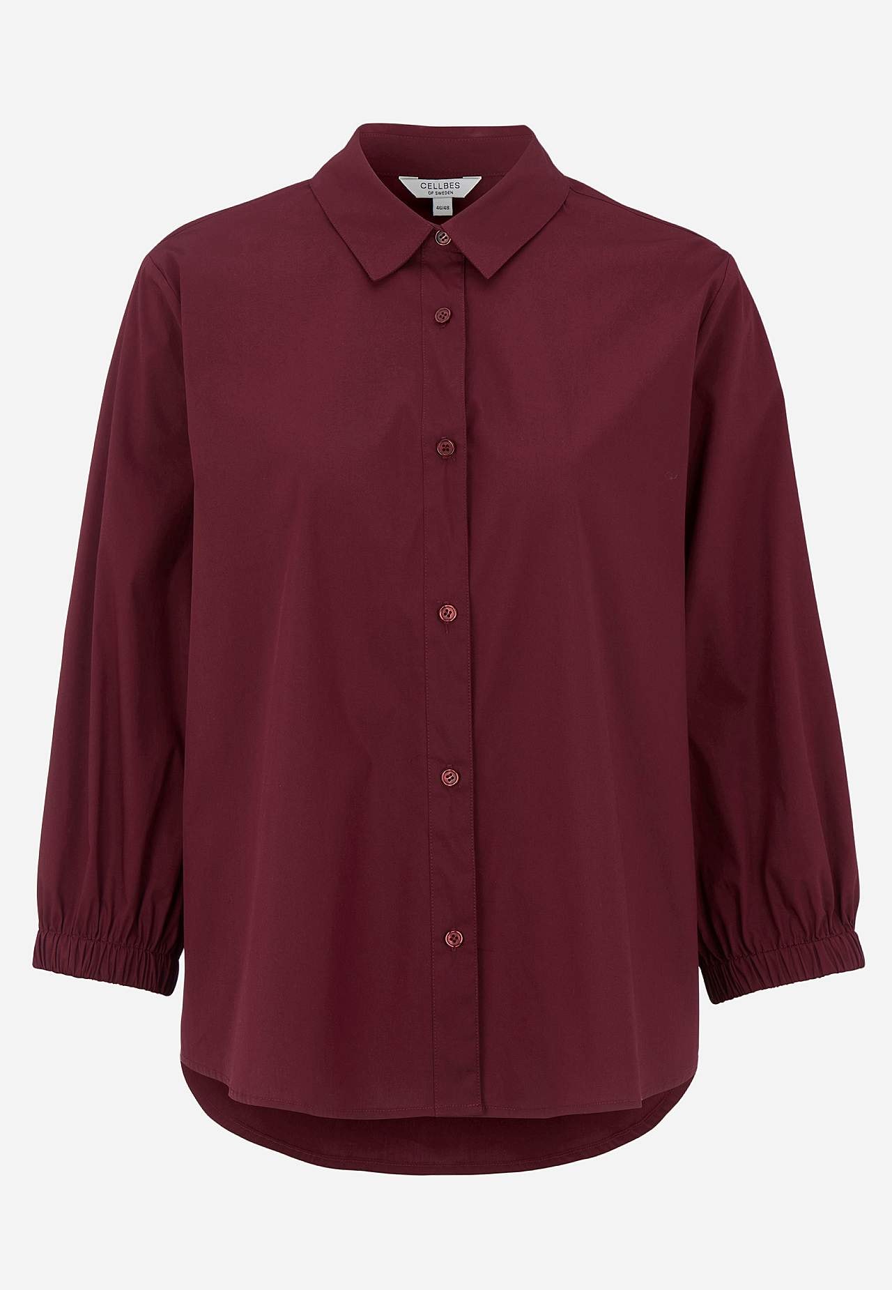 Gevlochten poplin shirt