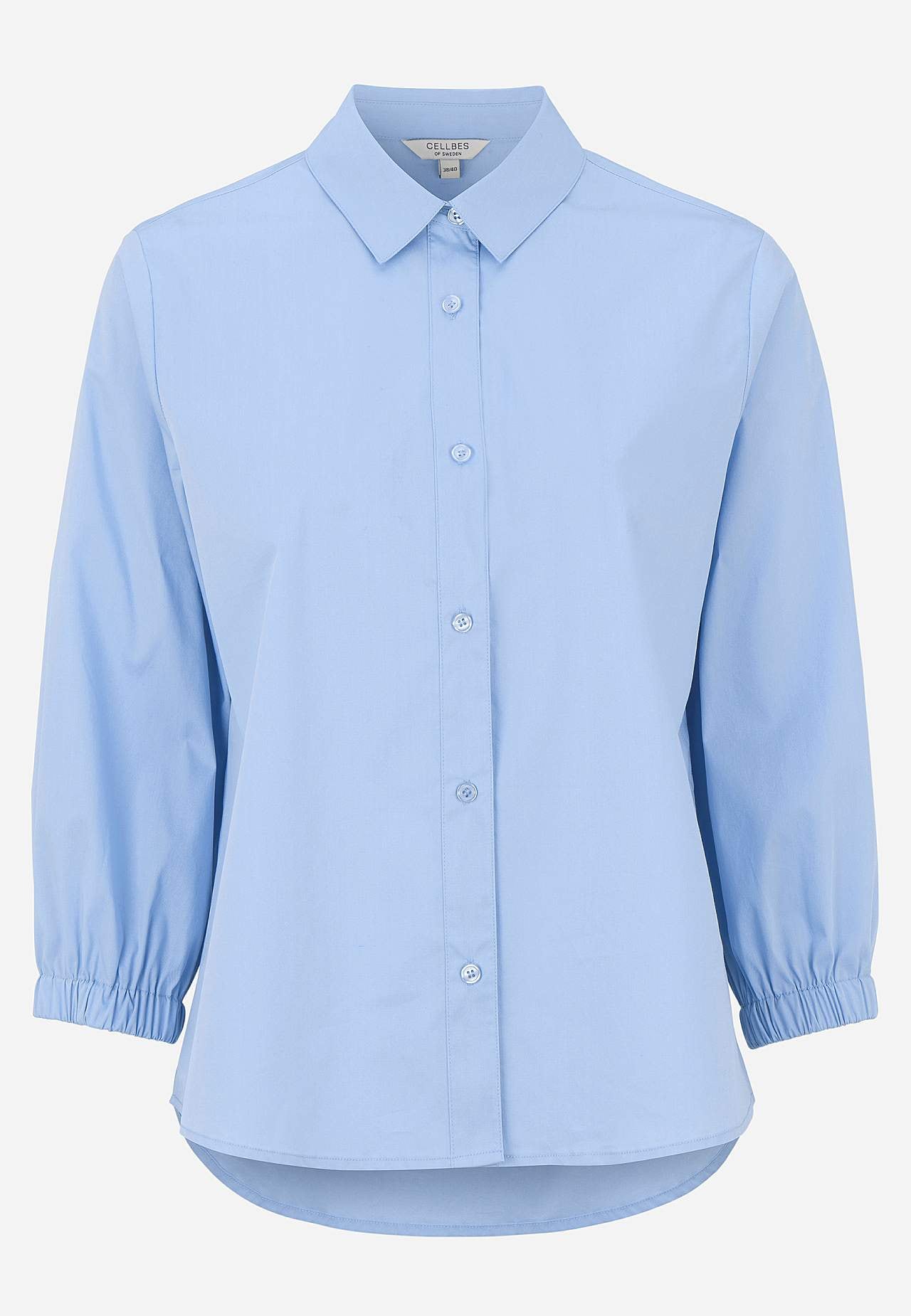 Gevlochten poplin shirt