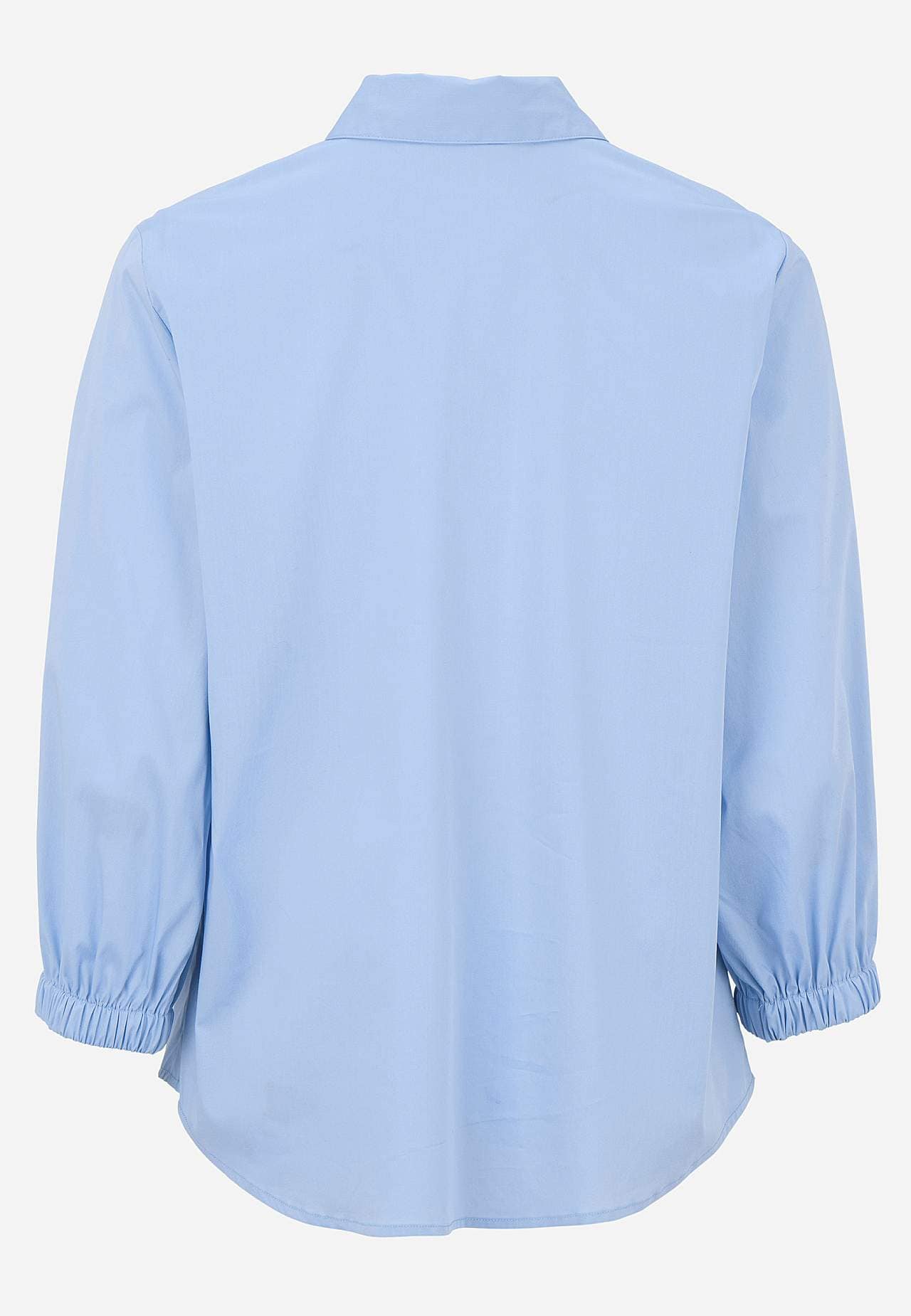 Gevlochten poplin shirt