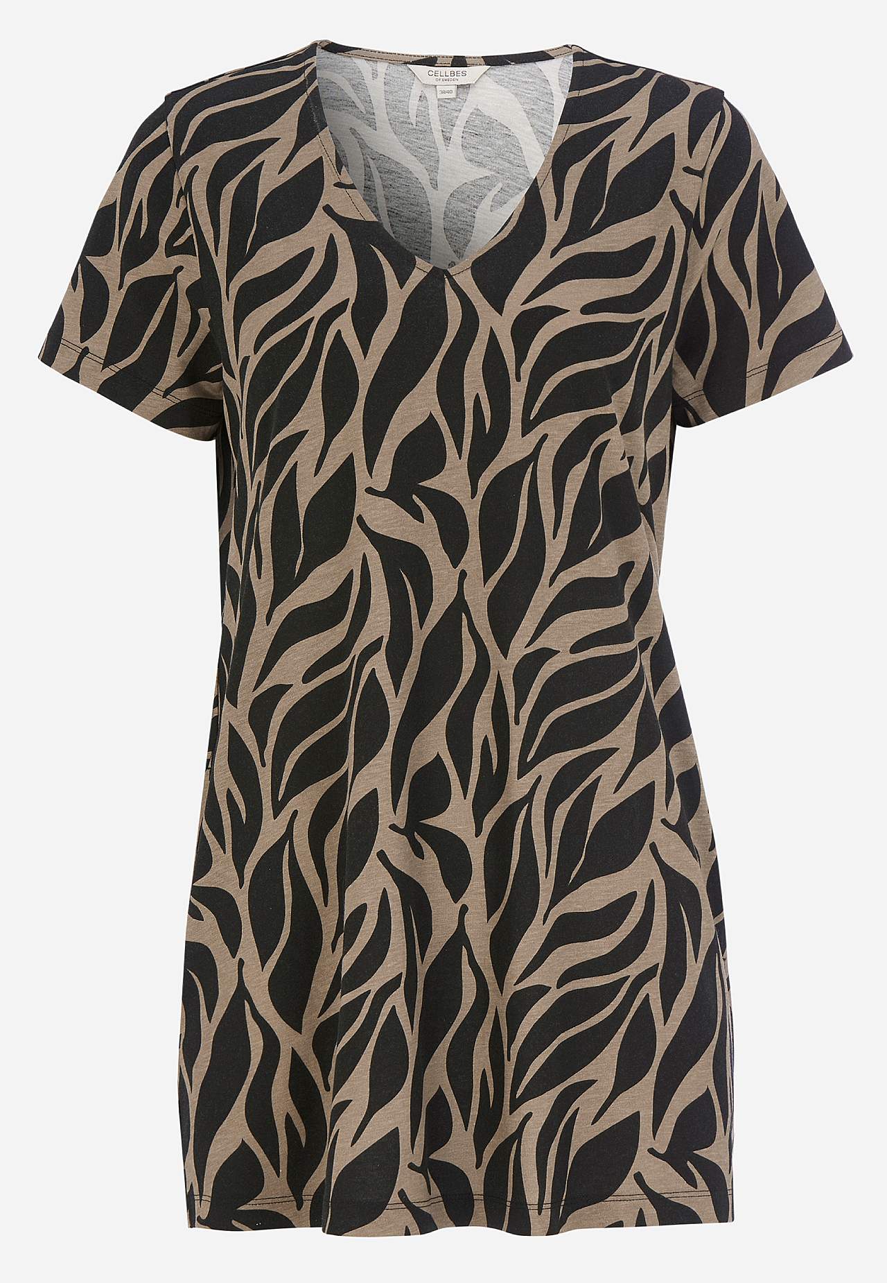 Jersey tuniek met patroon met zakken