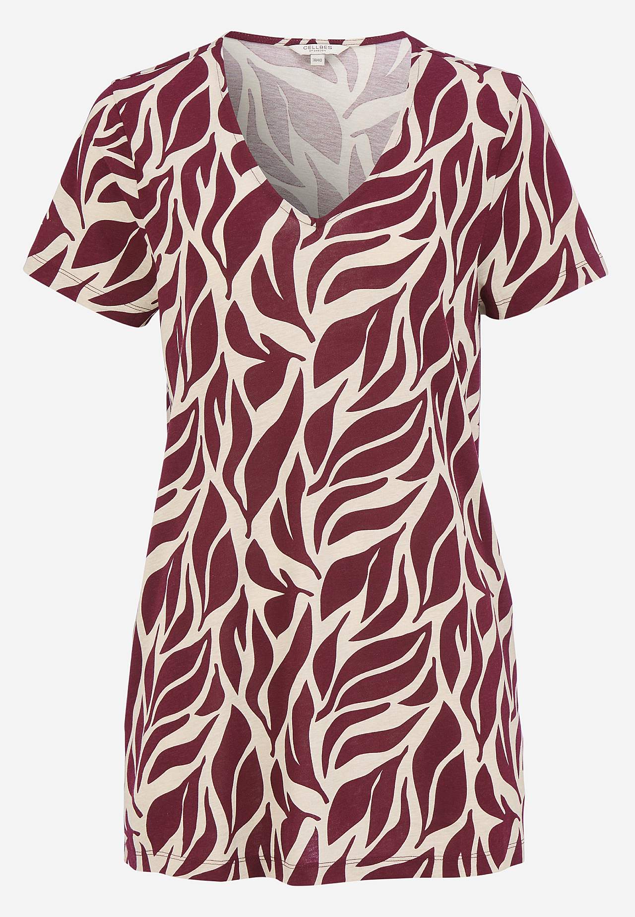 Jersey tuniek met patroon met zakken