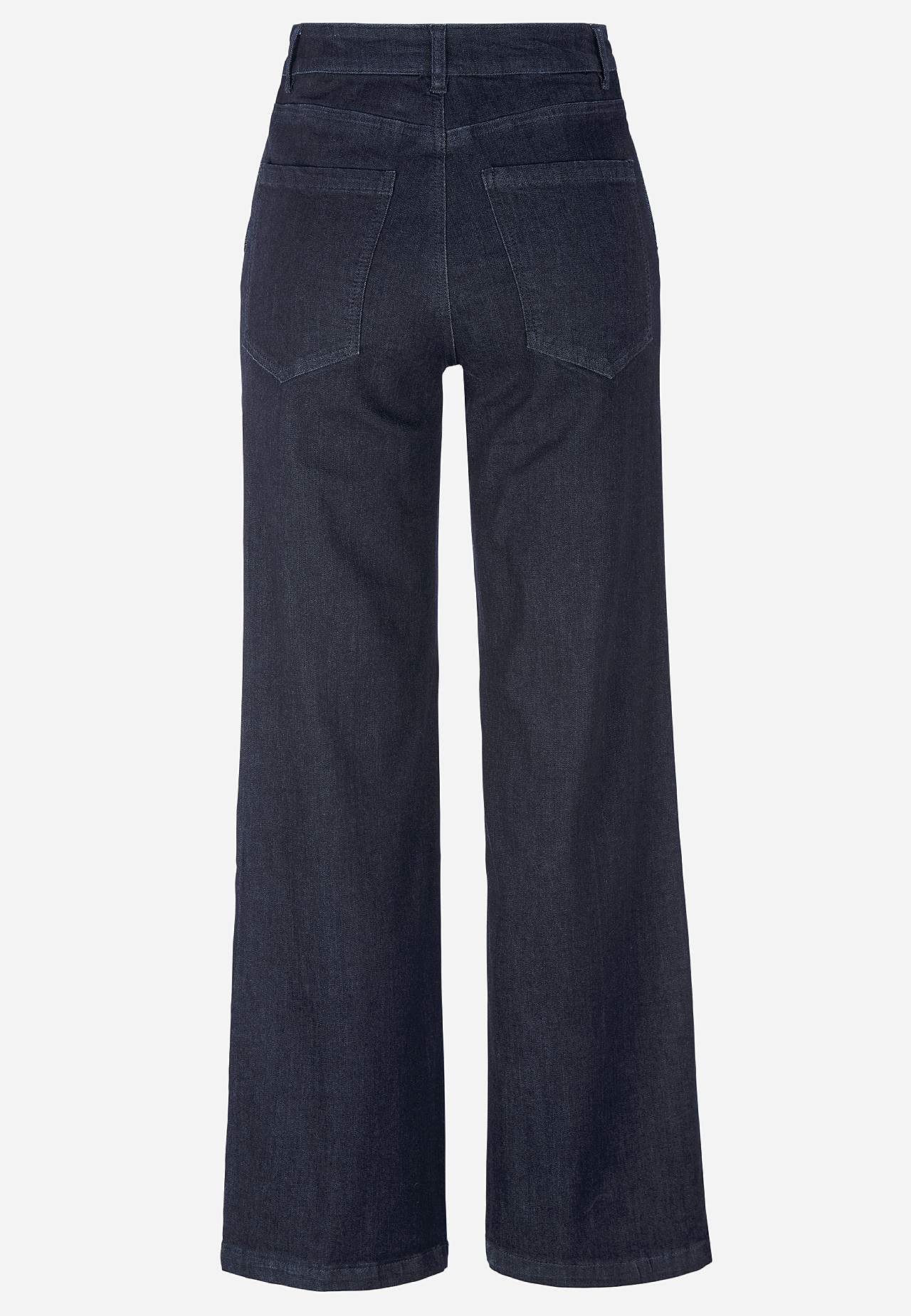 Wijde spijkerbroek met gestikte vouwen Mia