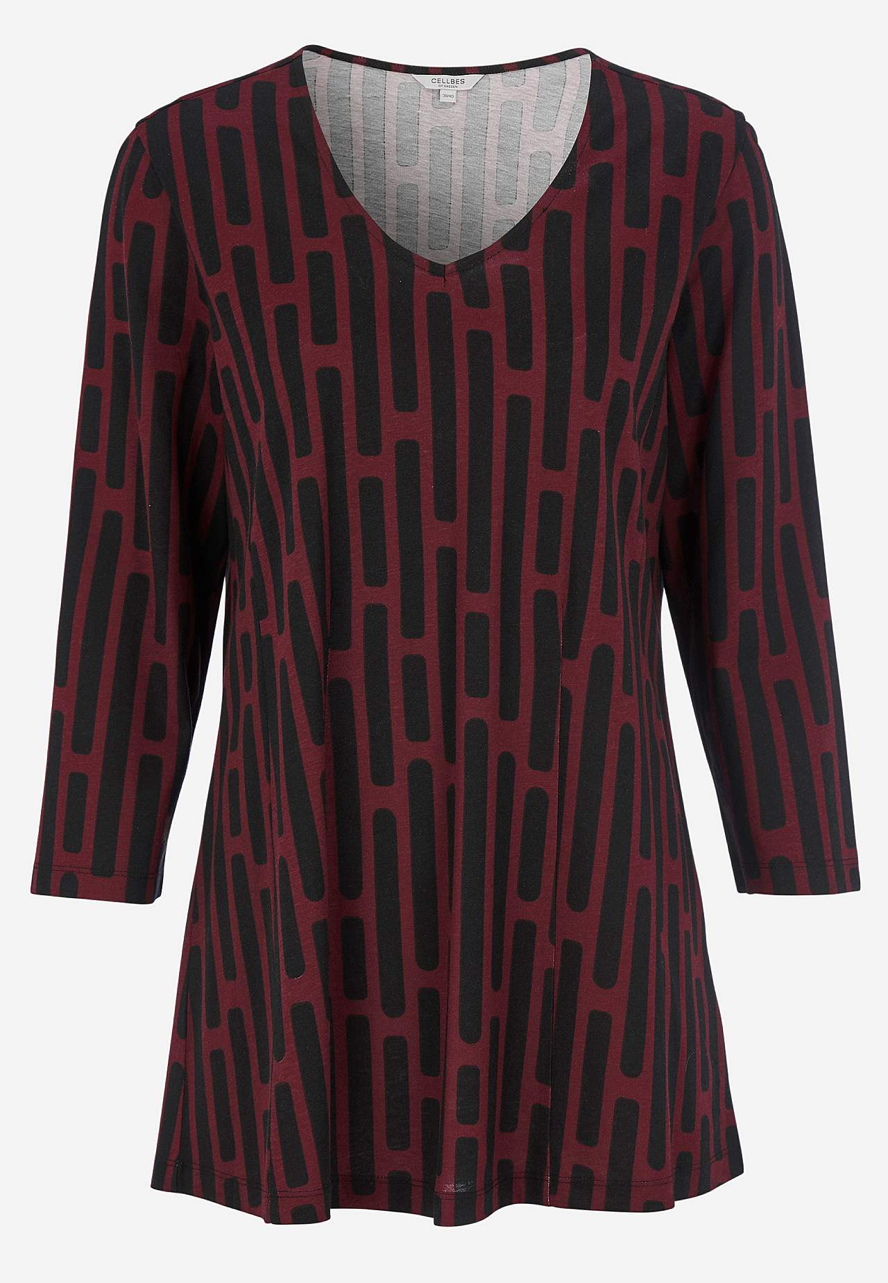 Met patroon jersey tuniek