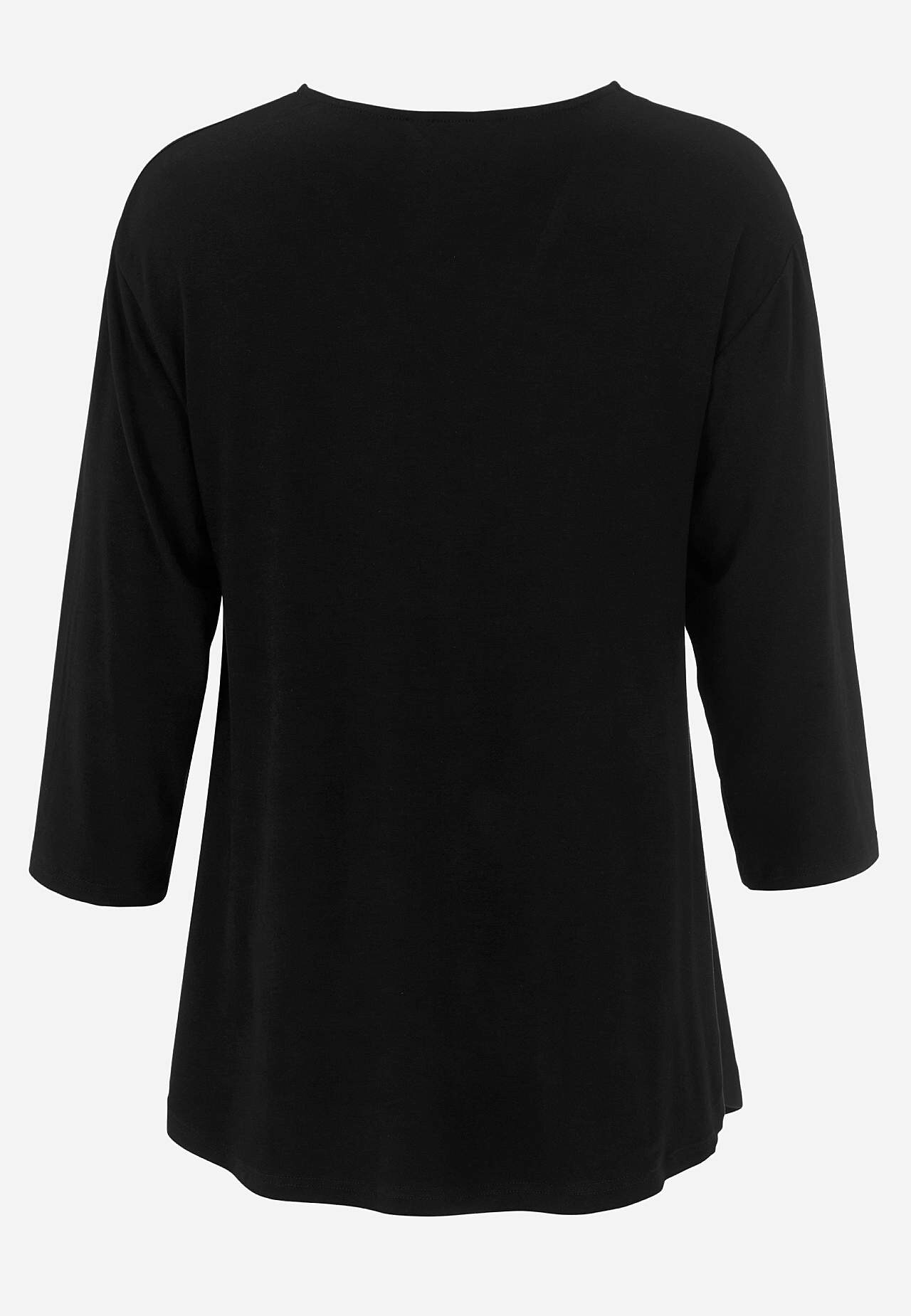 Jersey-topje met 3/4 mouw