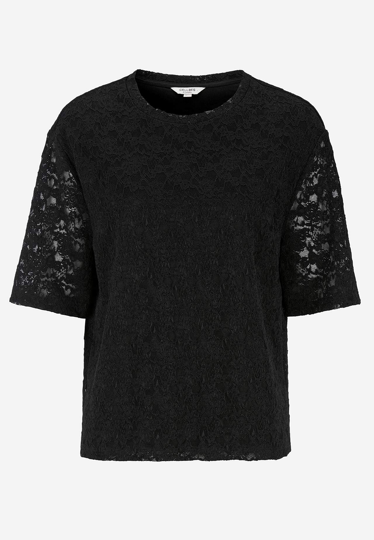 Kanten topje met ronde nek