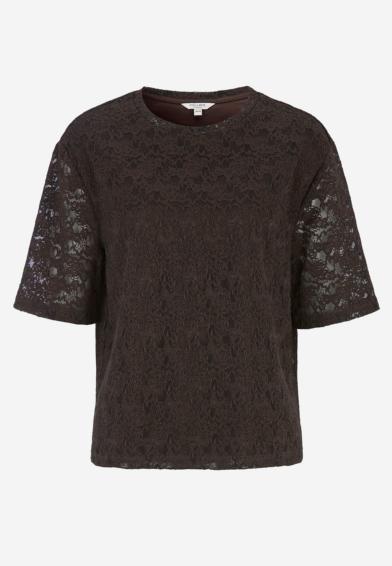 Kanten topje met ronde nek