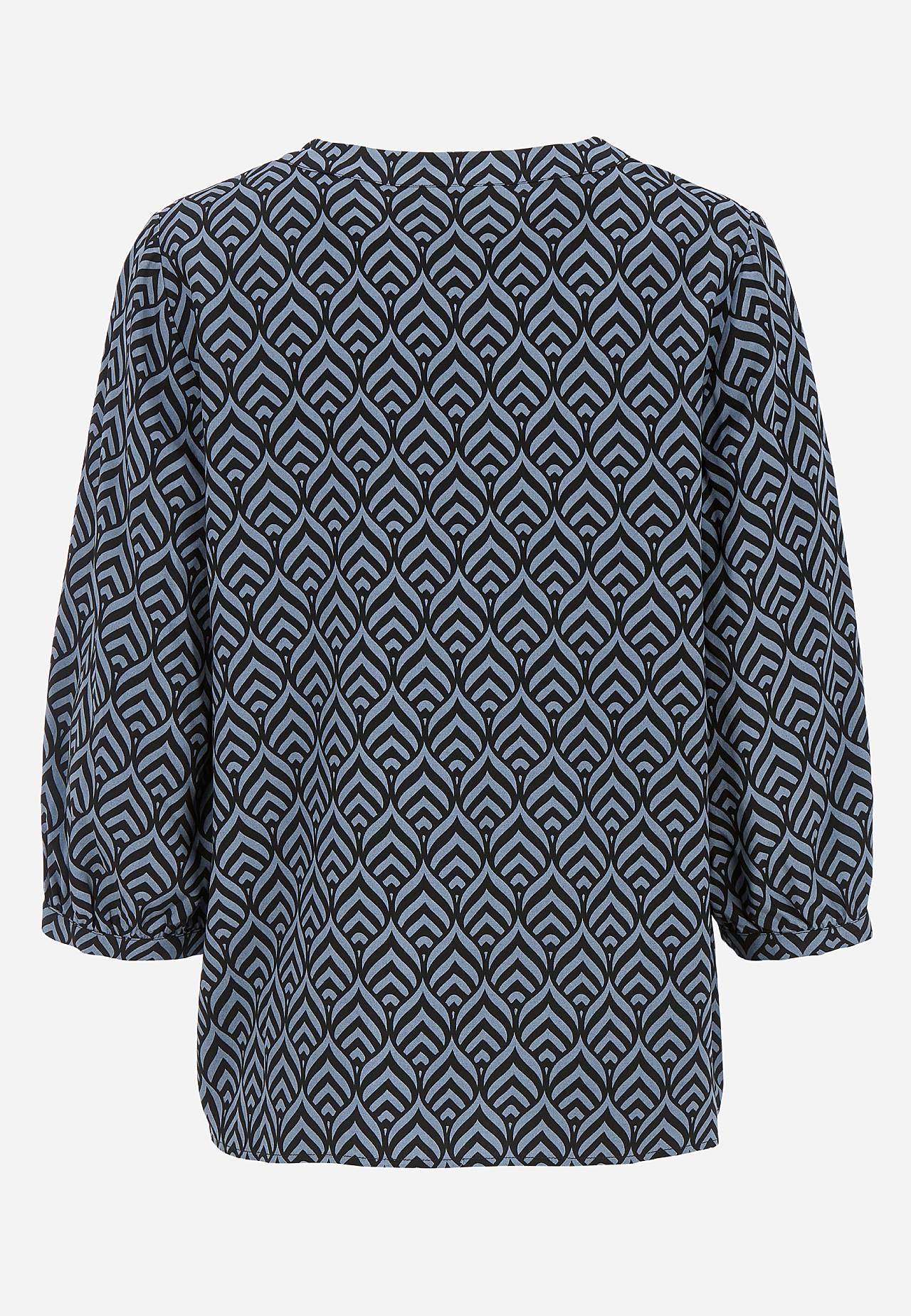 Gevlochten bloes met een v-hals