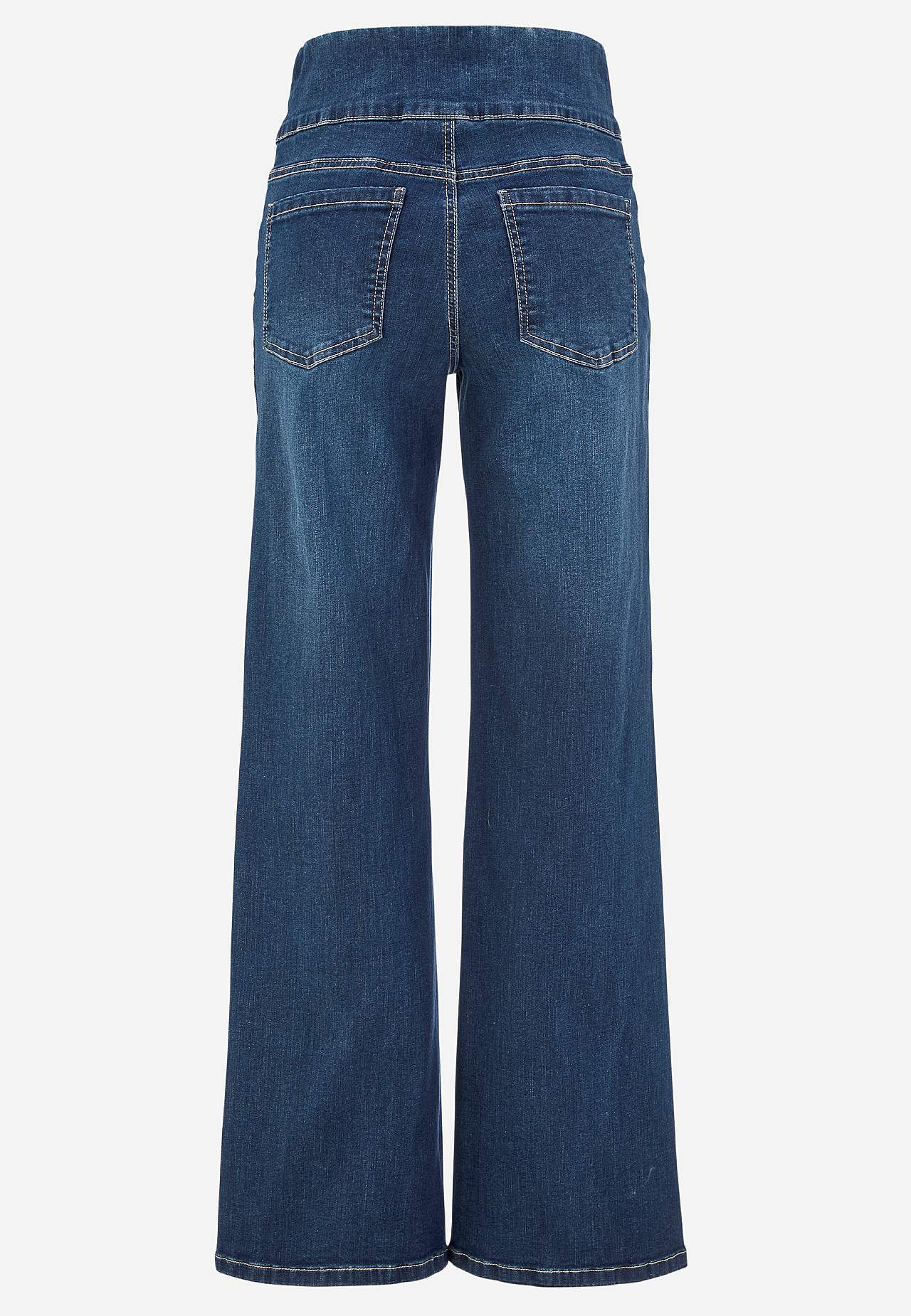 Spijkerbroek met hoge elastische taille