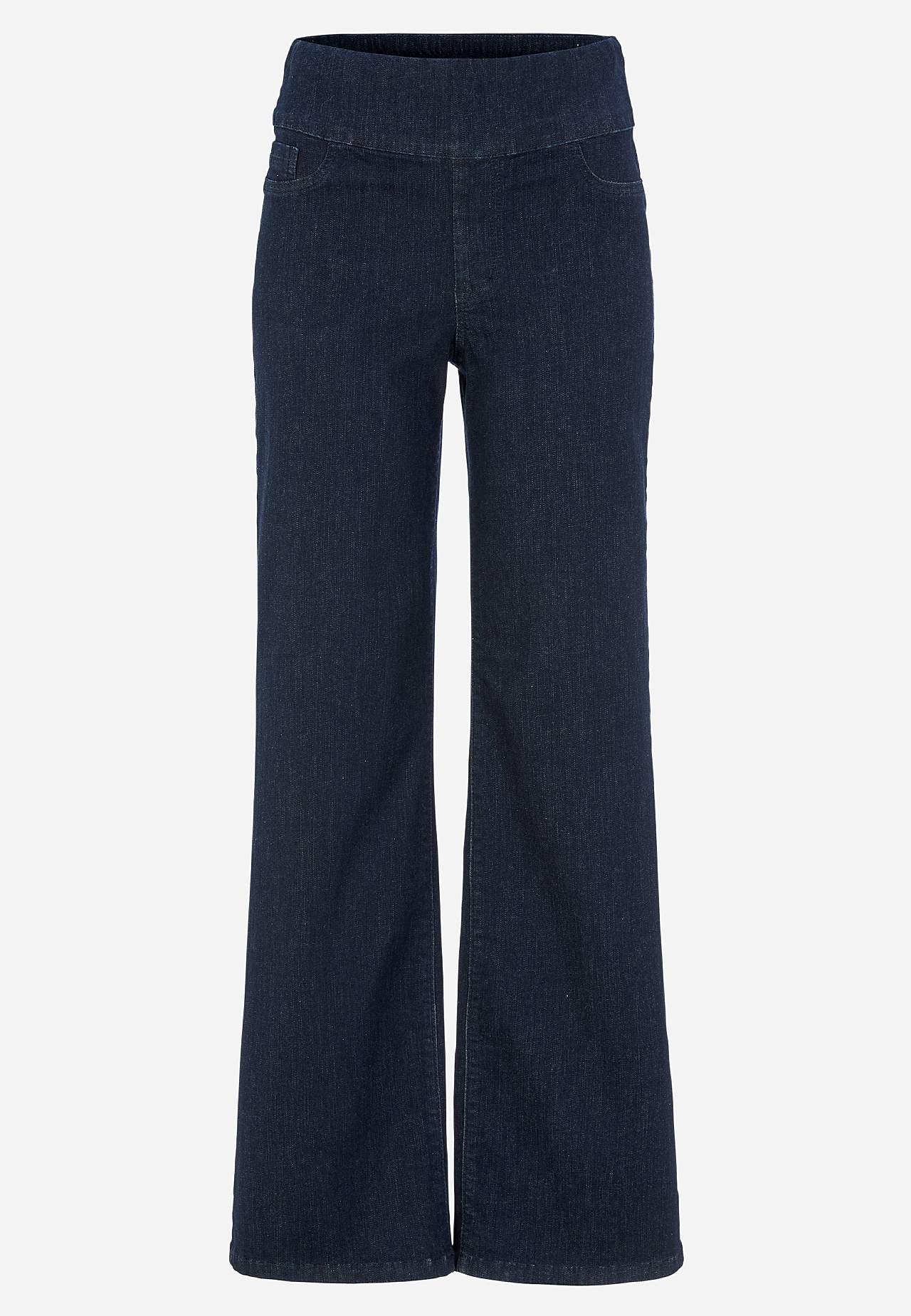 Spijkerbroek met hoge elastische taille