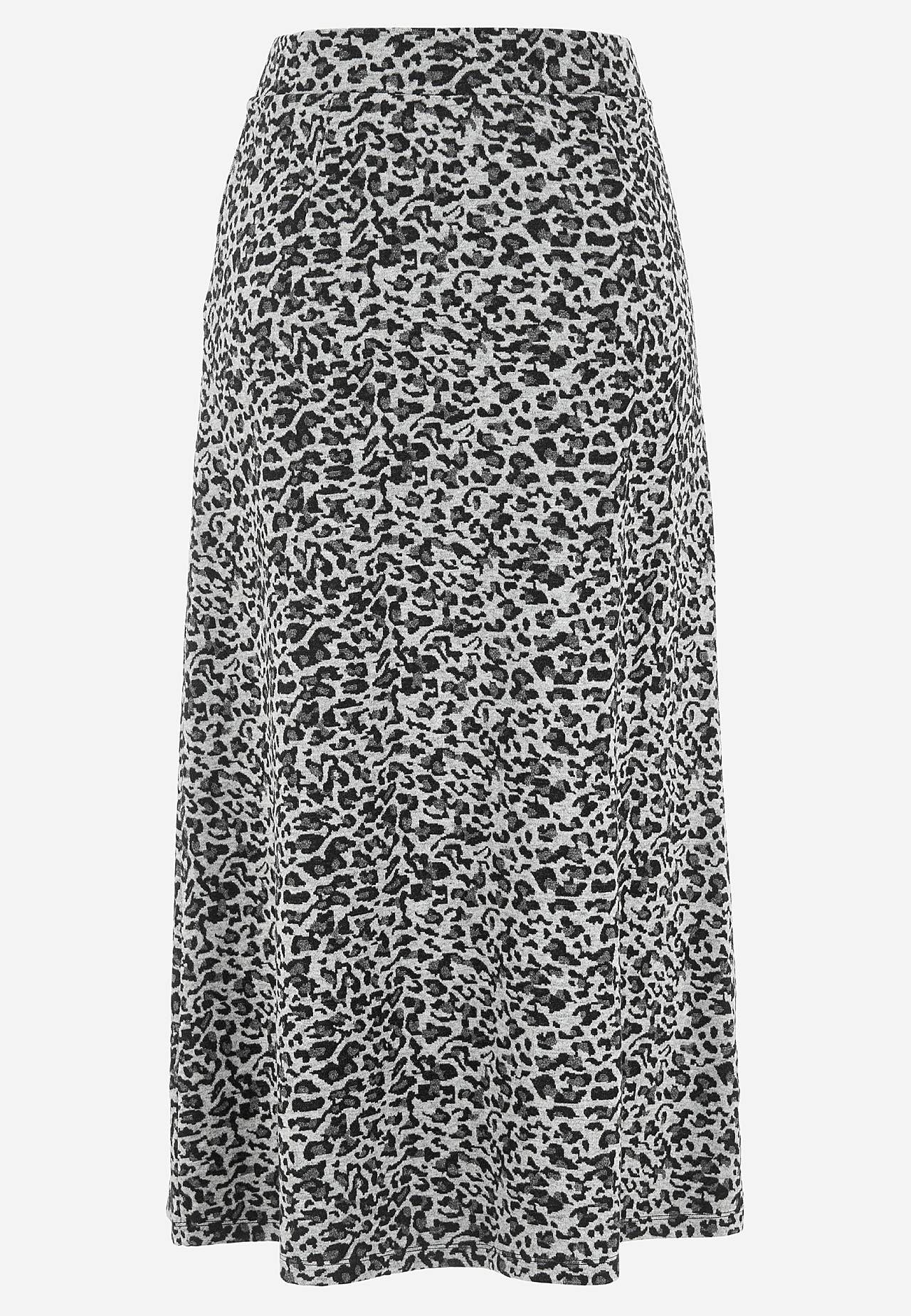 Flared jersey rok met zakken