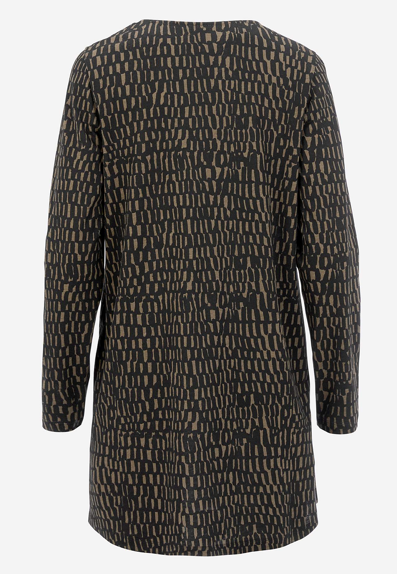 Patroonvormige jersey tuniek met zakken