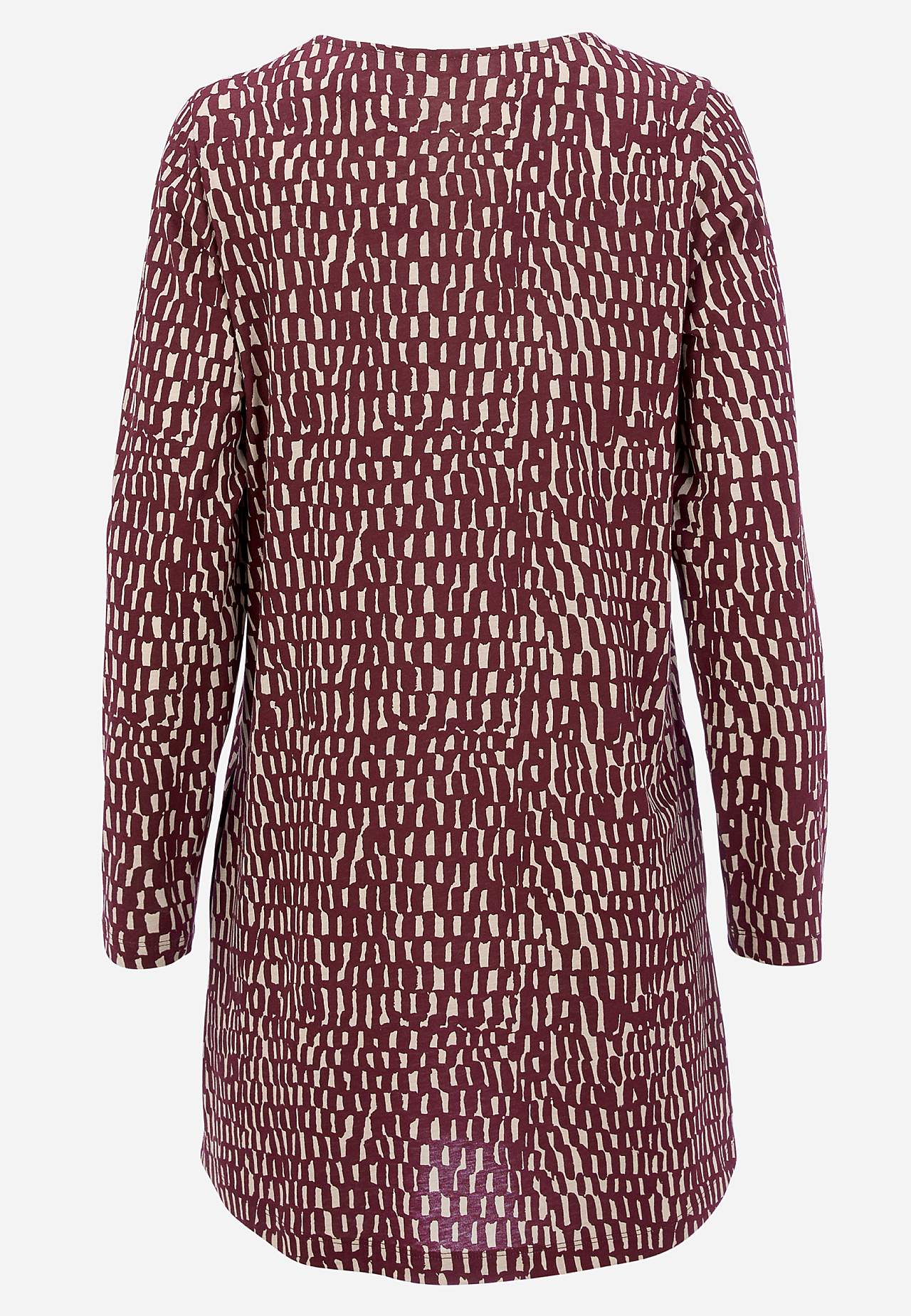 Patroonvormige jersey tuniek met zakken
