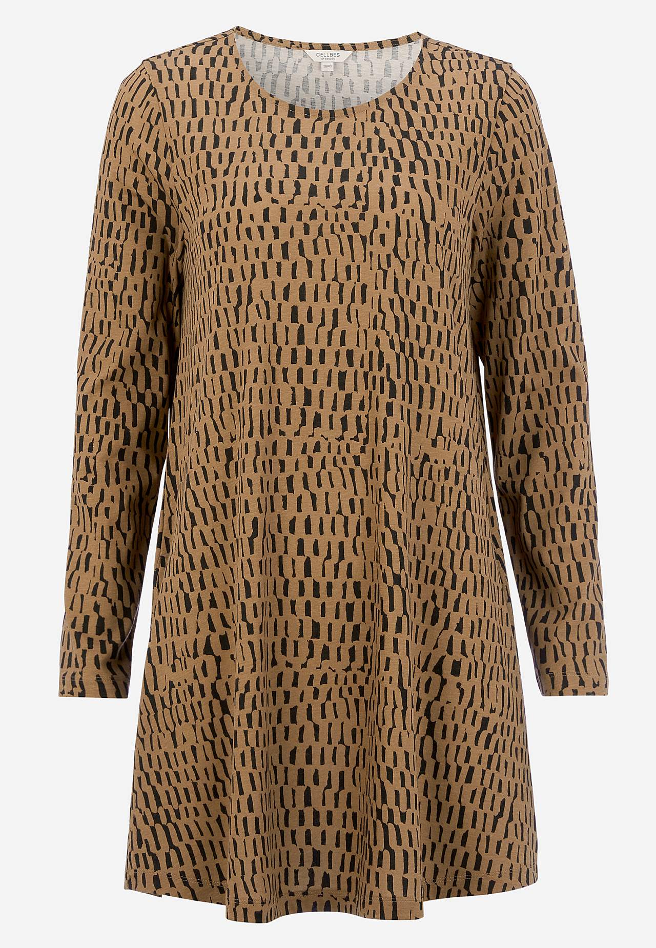 Patroonvormige jersey tuniek met zakken