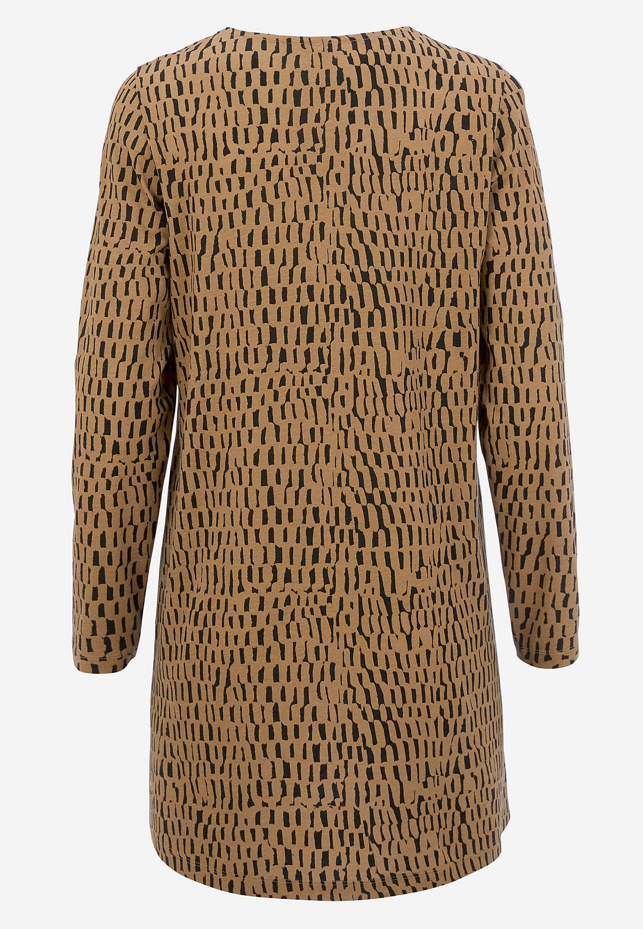 Patroonvormige jersey tuniek met zakken