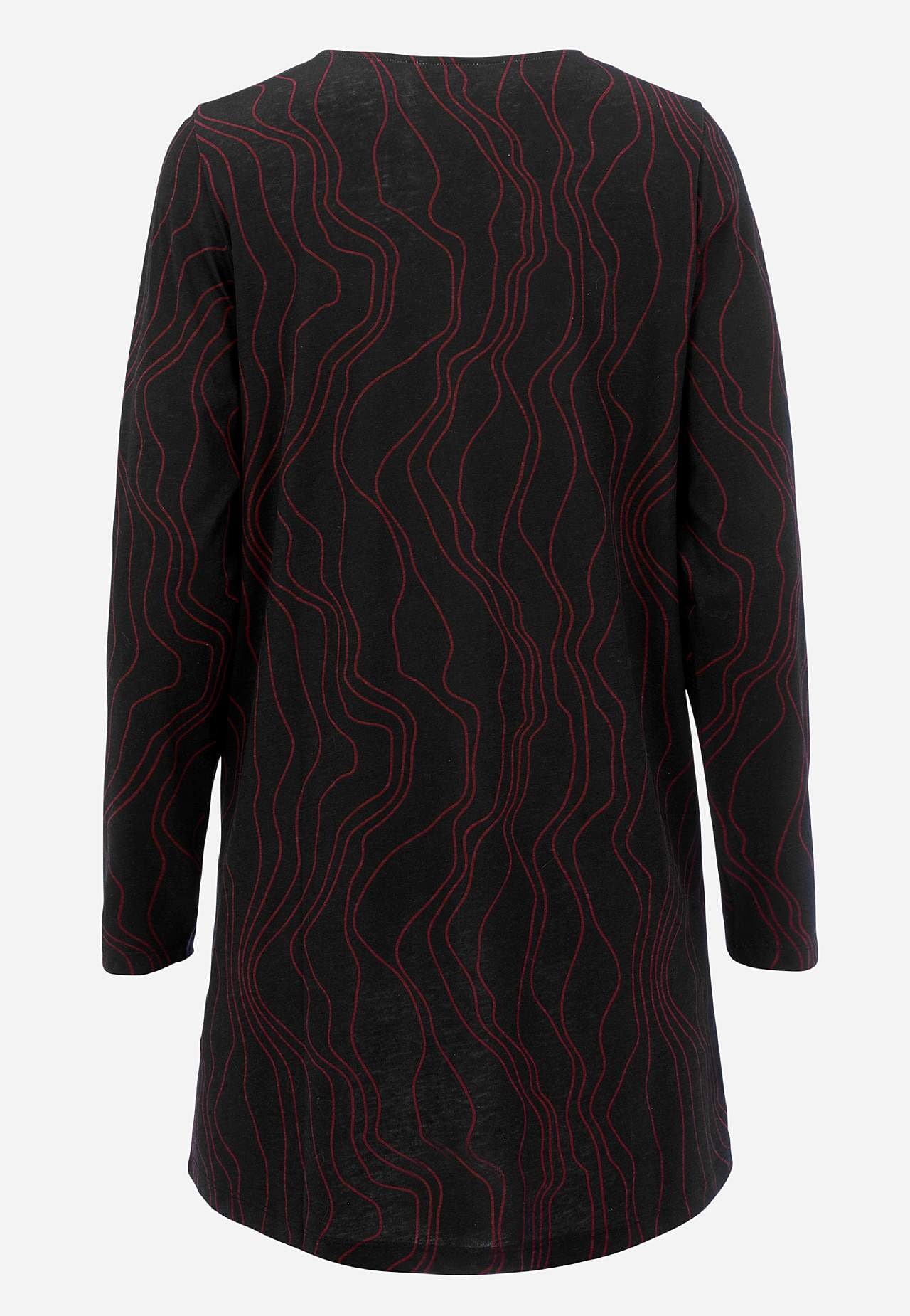 Patroonvormige jersey tuniek met zakken