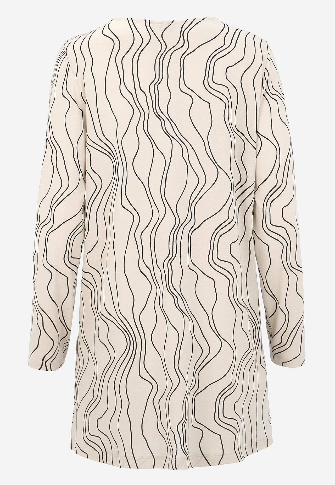 Patroonvormige jersey tuniek met zakken