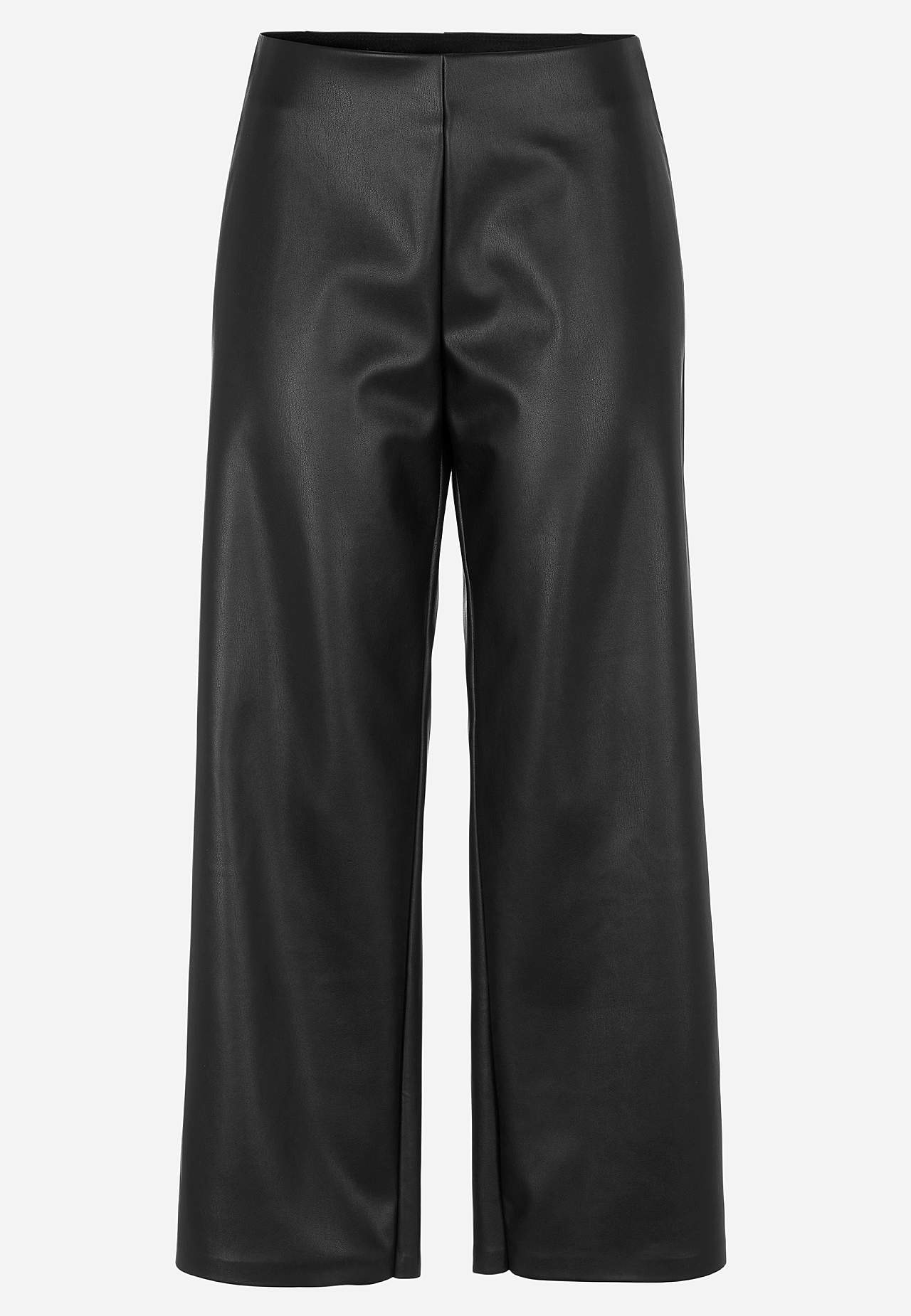Enkellange broek van imitatieleer