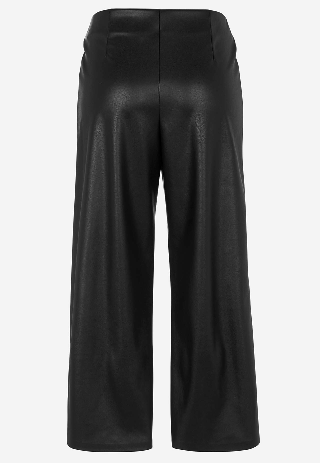Enkellange broek van imitatieleer