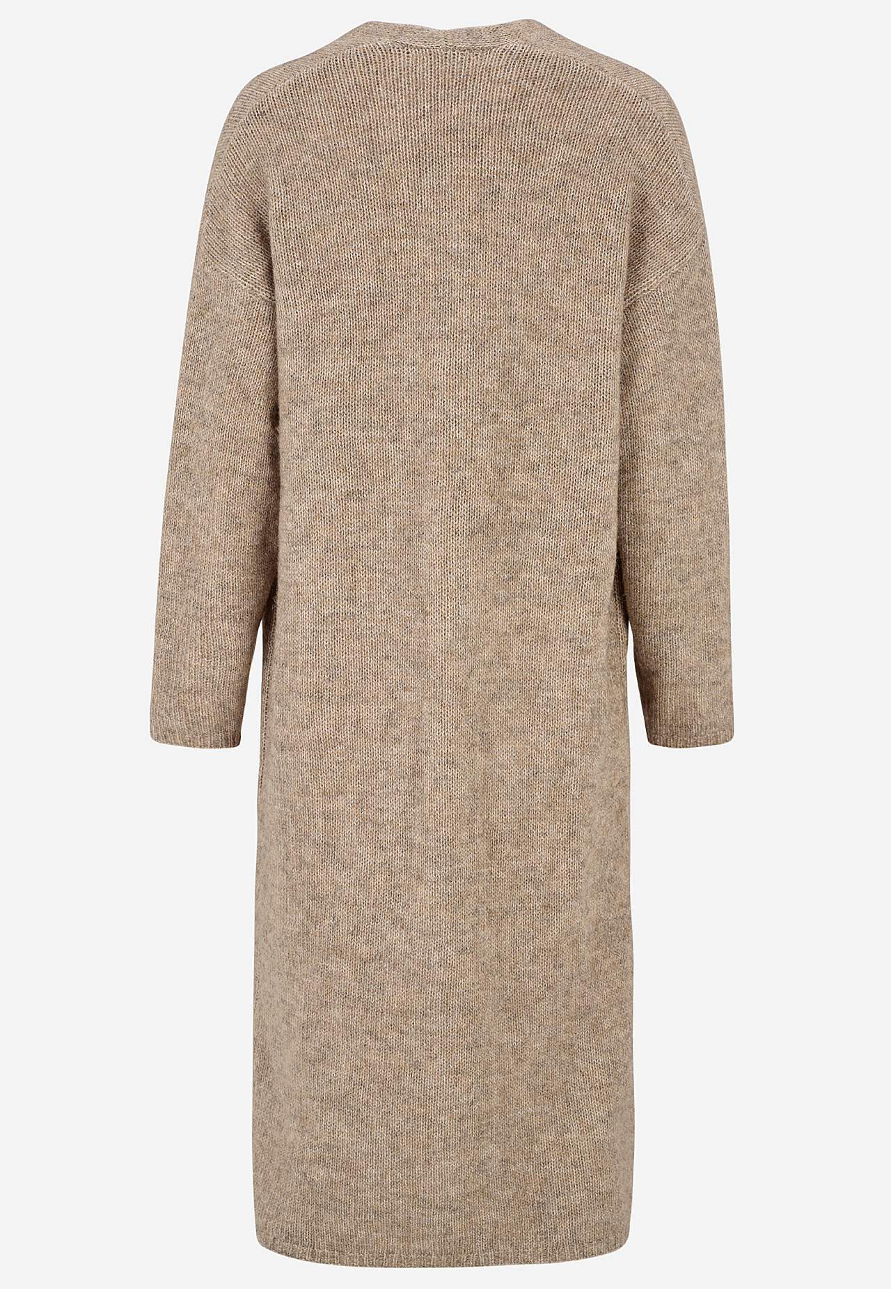 Gebreide en lange cardigan