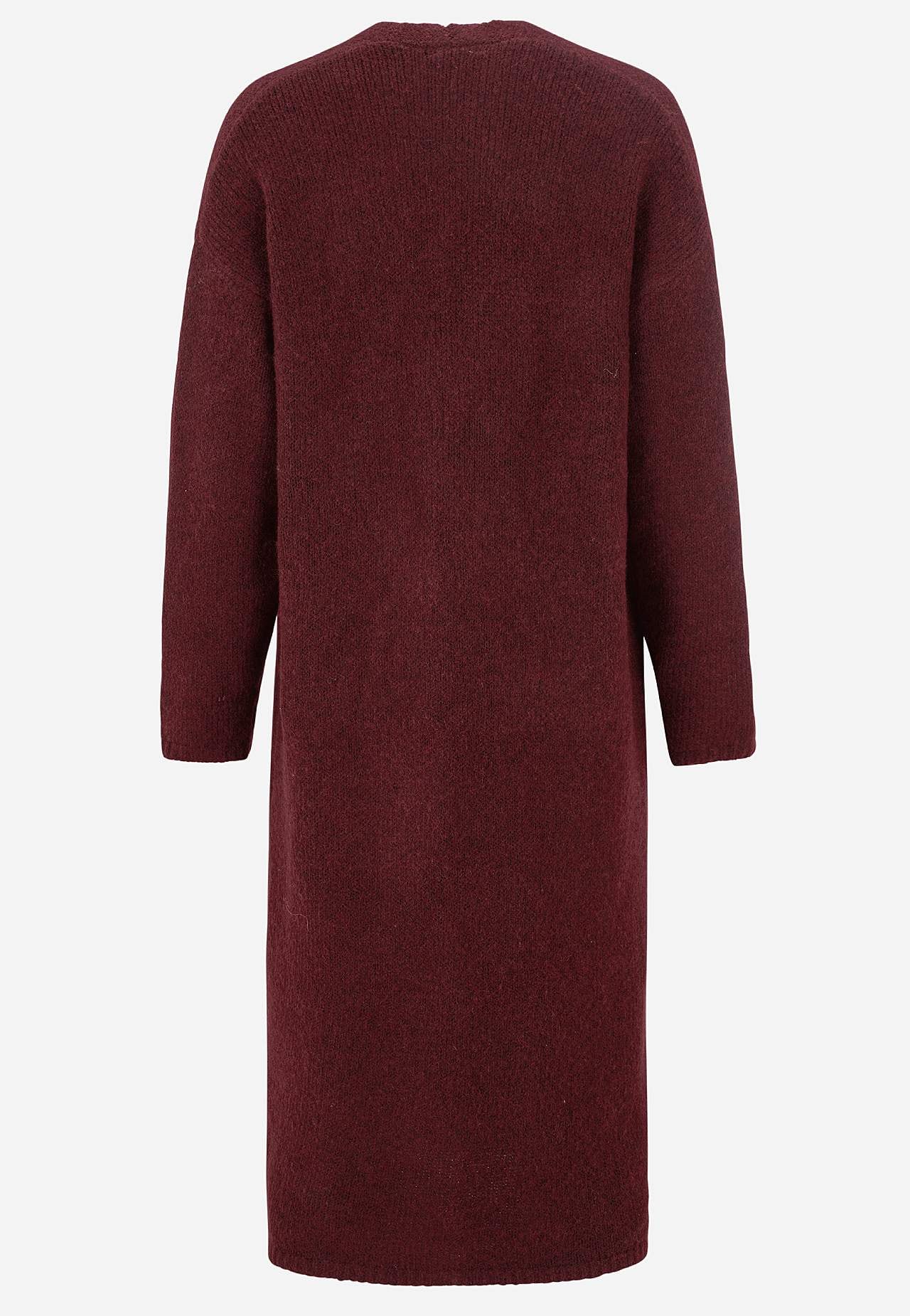Gebreide en lange cardigan